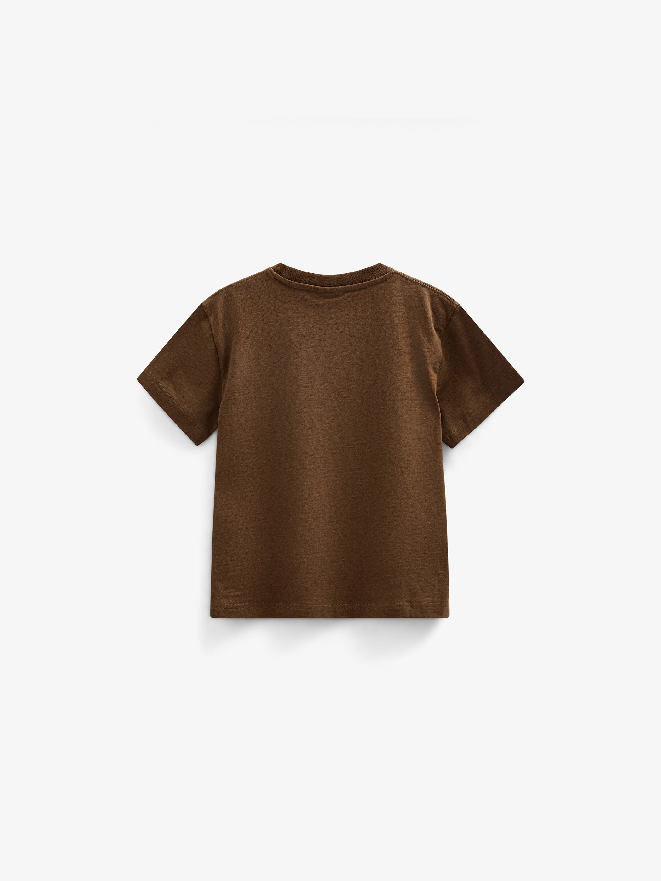 Slub jersey T-shirt med broderi - Kids - Dark Brown | 101157 Villum