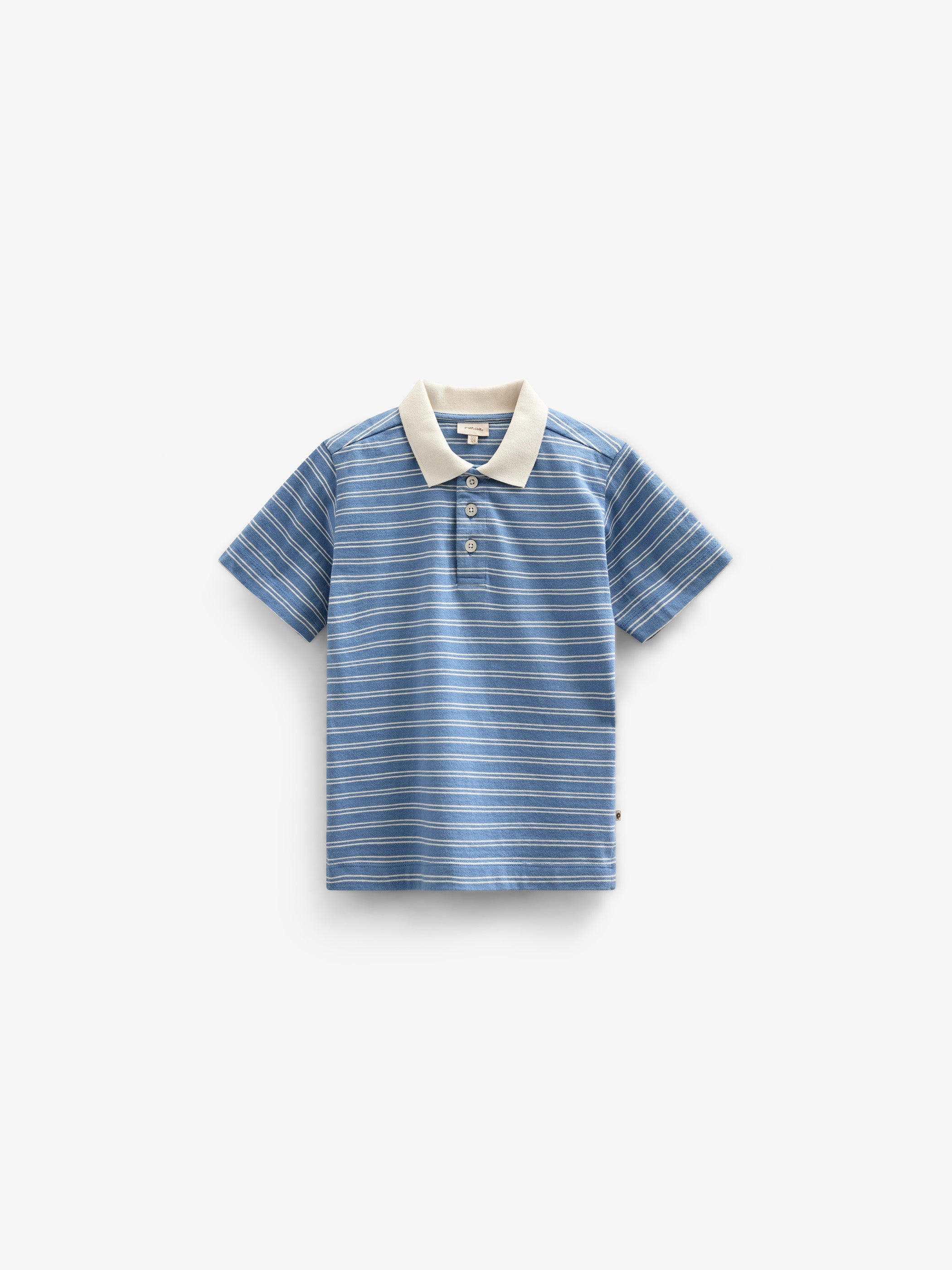 Stribet jersey poloshirt - Kids - Dusty Blue | 101175 Otto