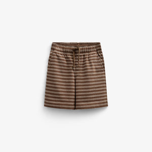 Stribede jersey shorts - Kids - Dark Brown | 101181 Otto