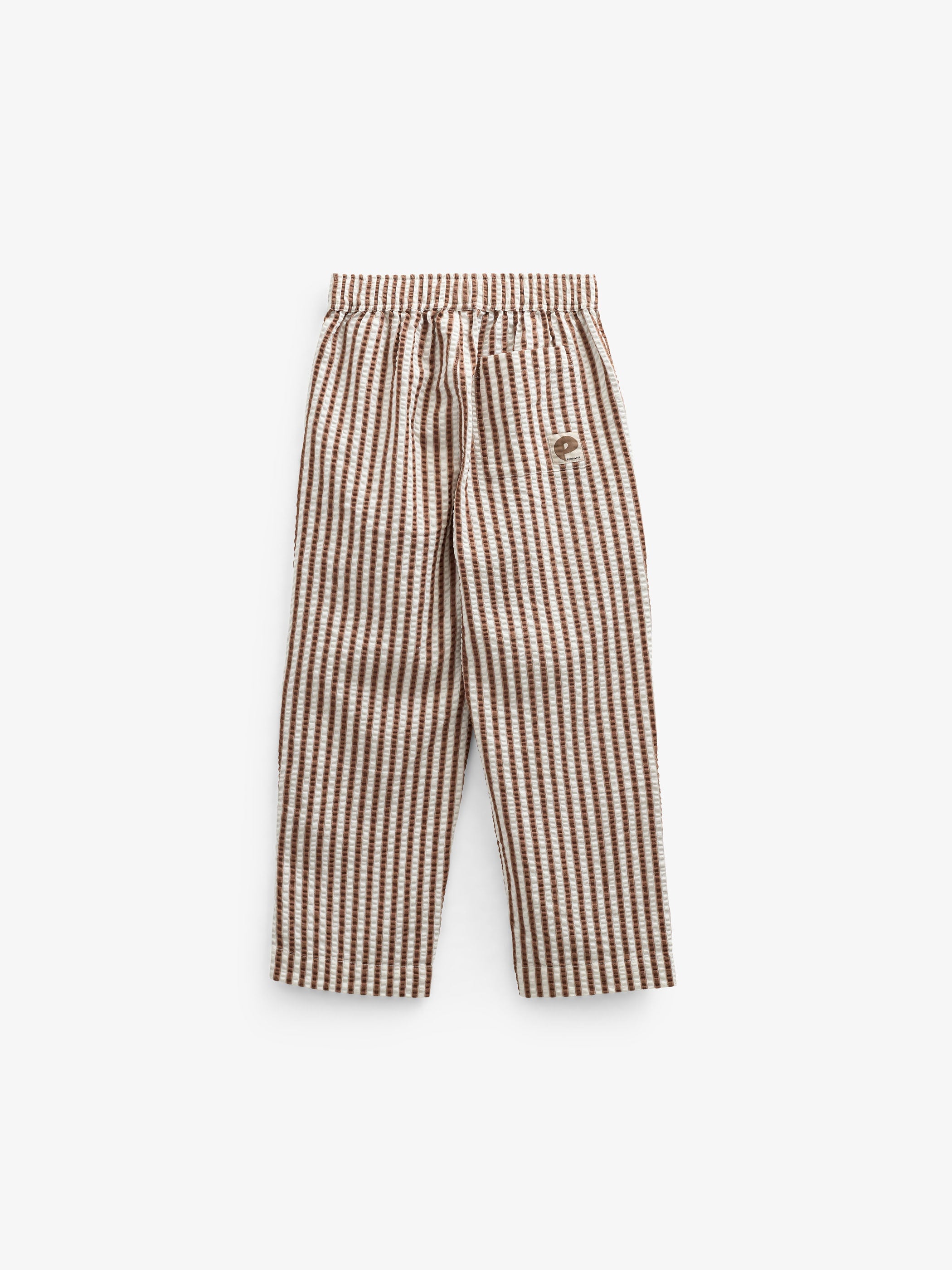 Stribede seersucker bukser - Kids - Brown | 101189 Frank