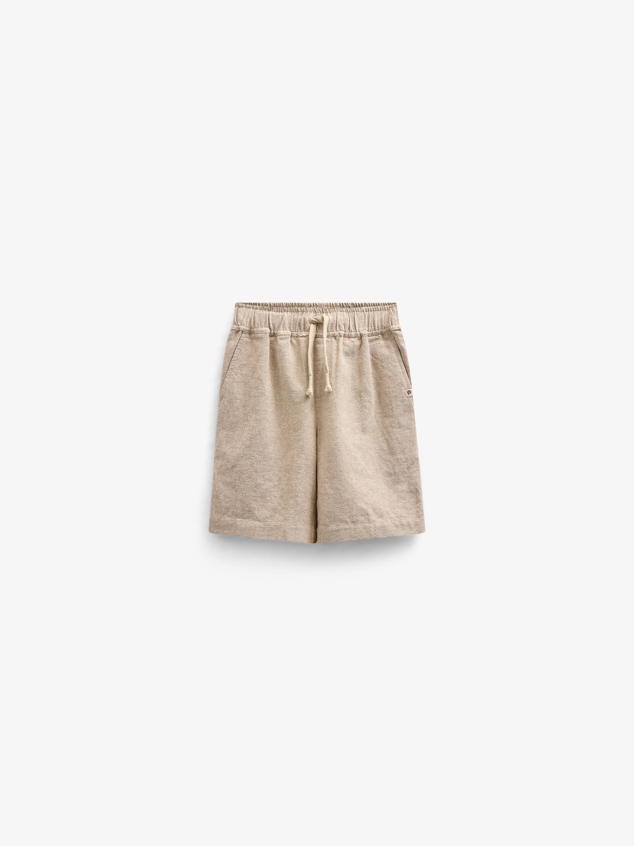Vævede bomuldsshorts med struktur - Kids - Sand | 101197 Walter