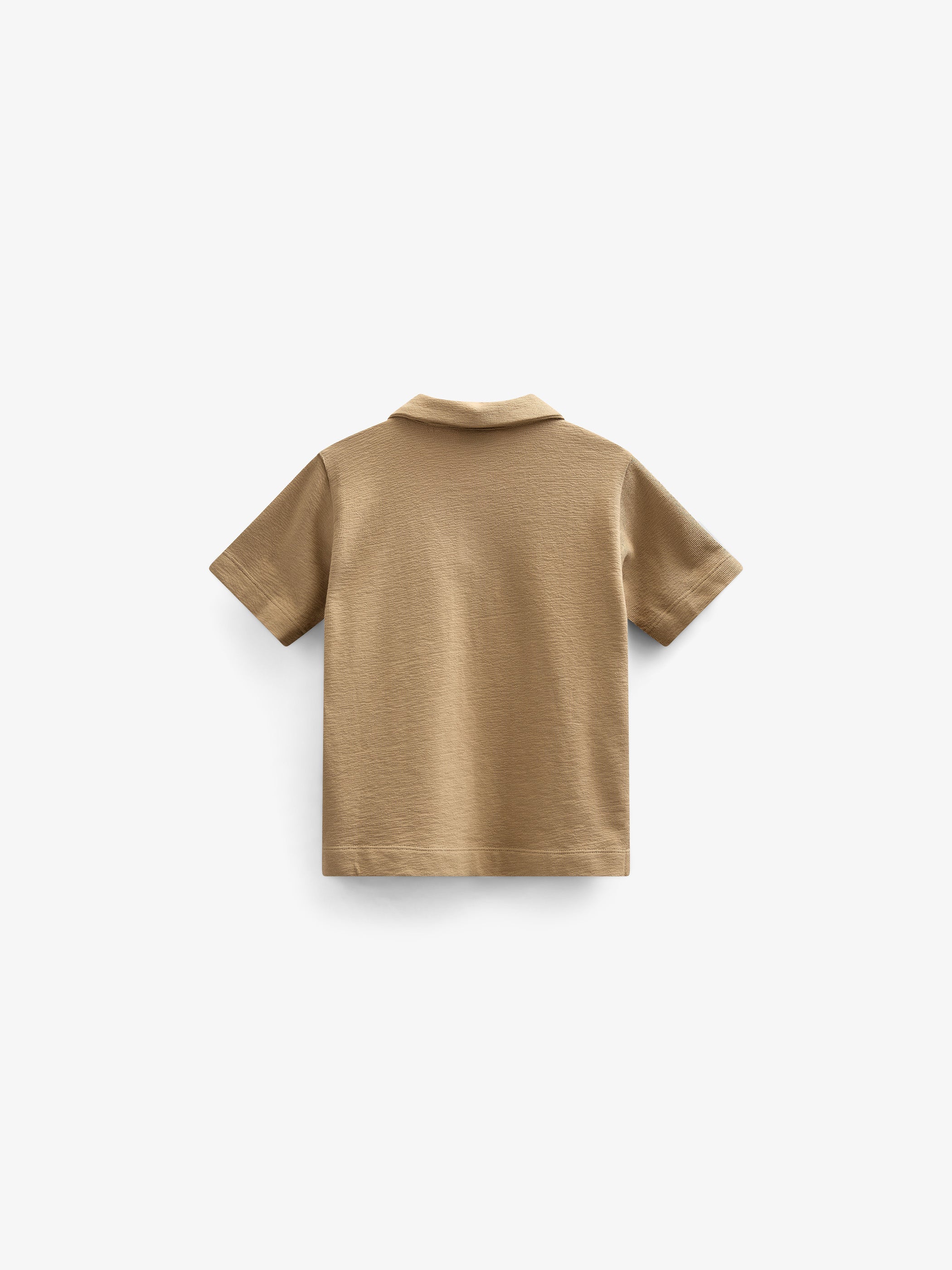 Polo T-shirt i jersey med struktur - Tween - Khaki | 101218 Sonny