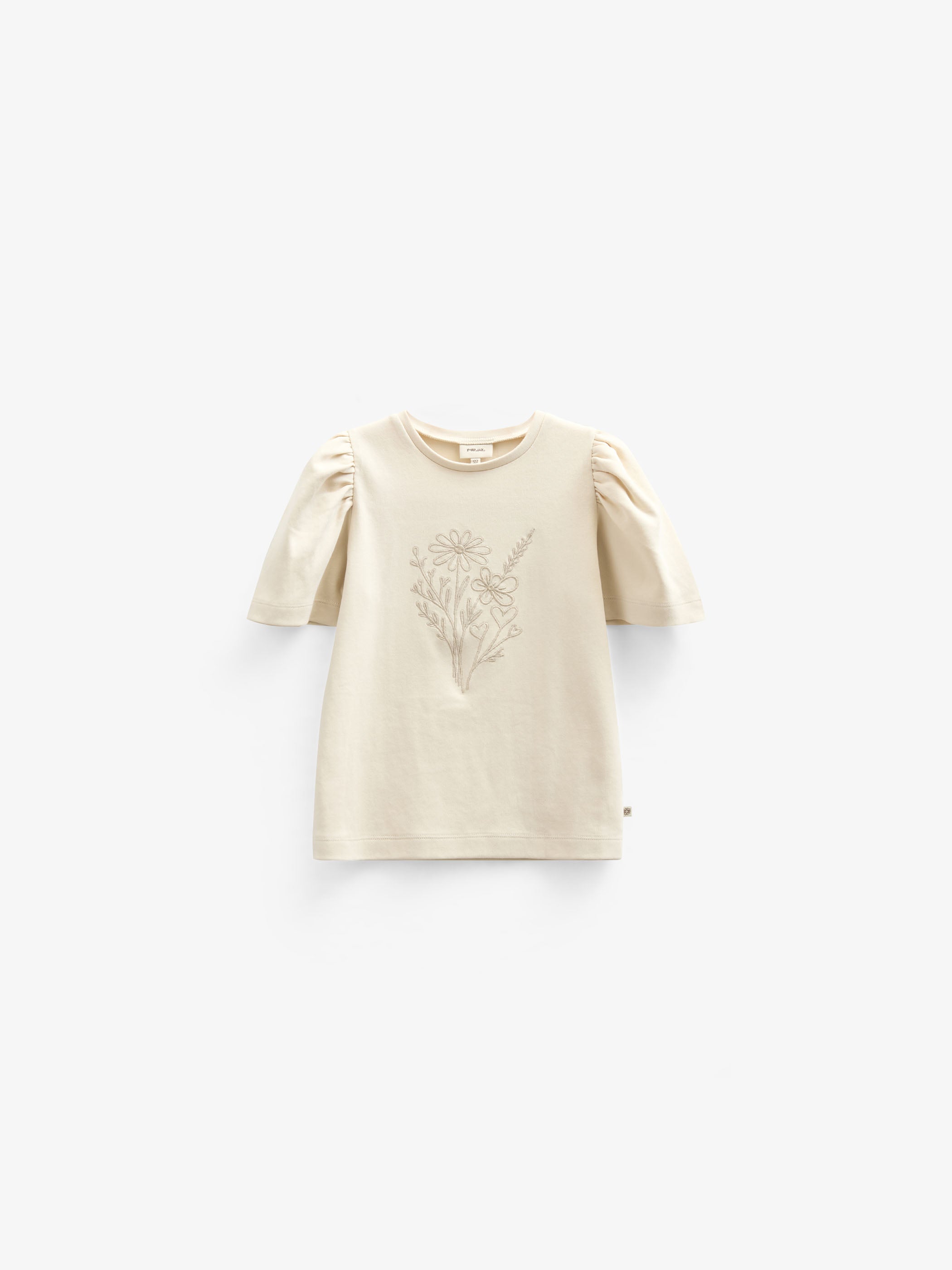 T-shirt med broderi - Tween - Offwhite | 101236 Amanda