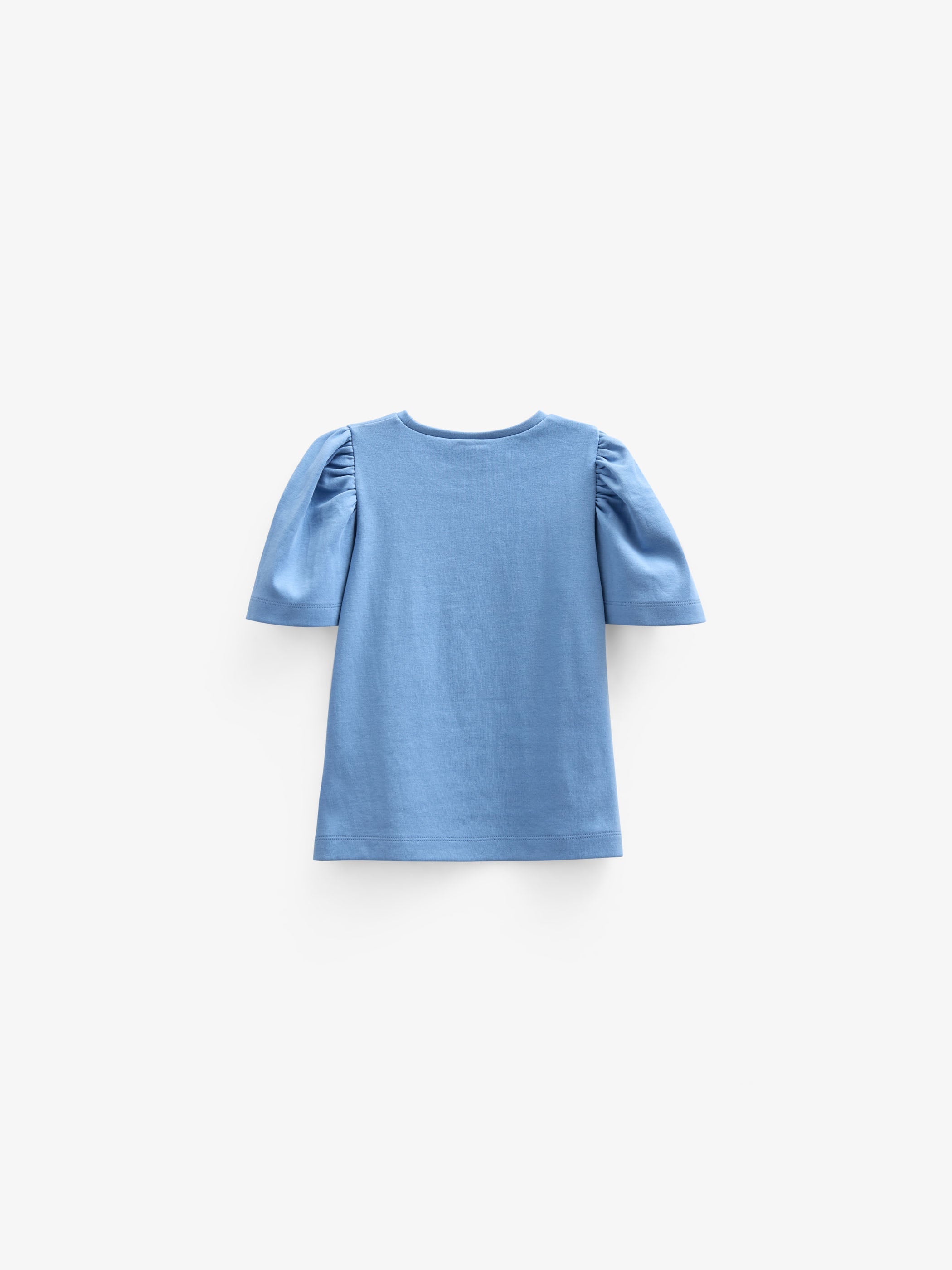 T-shirt med broderi - Kids - Dusty Blue | 101237 Amanda