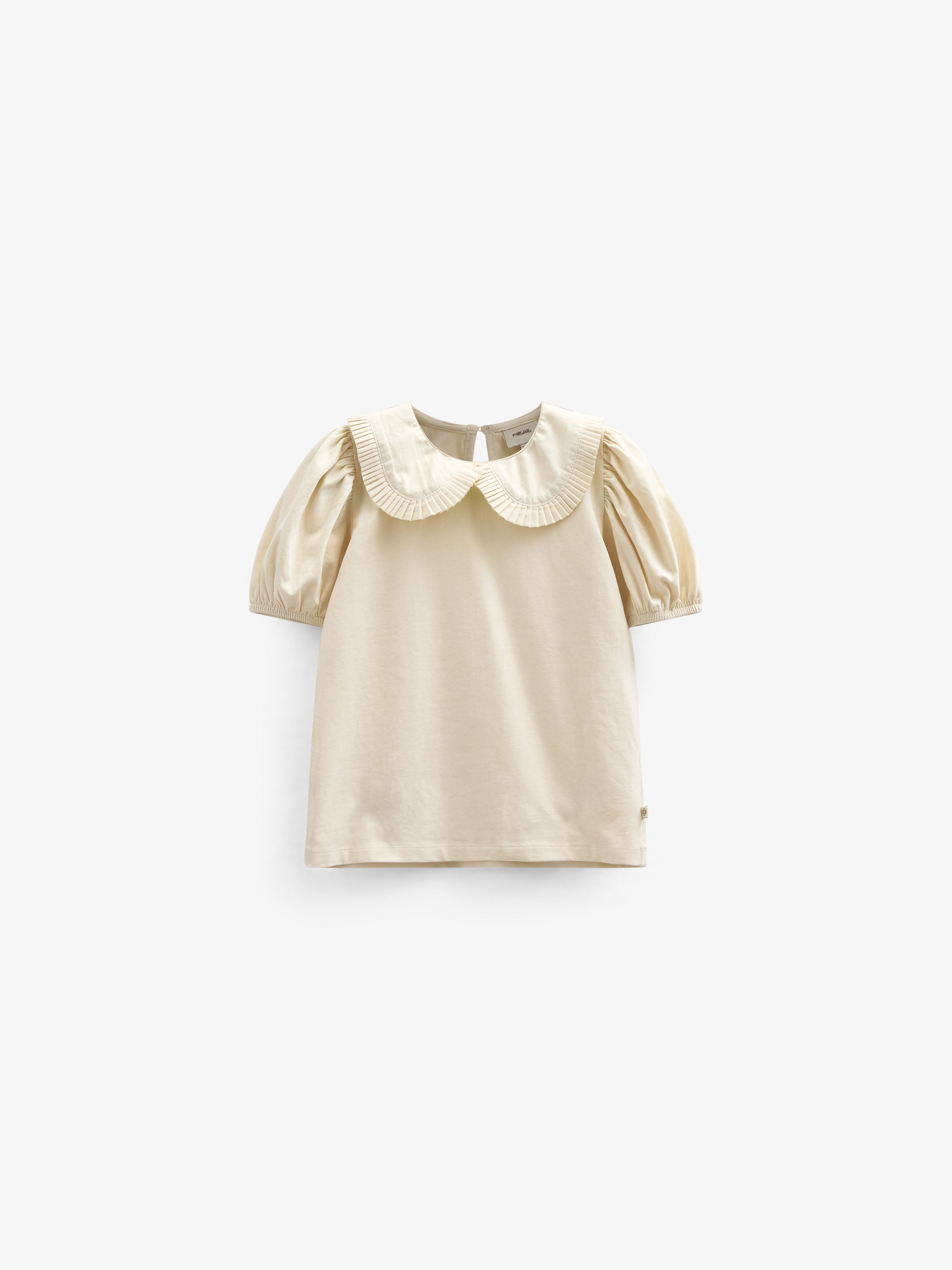 Jerseybluse med krave - Kids - Offwhite | 101277 Nini