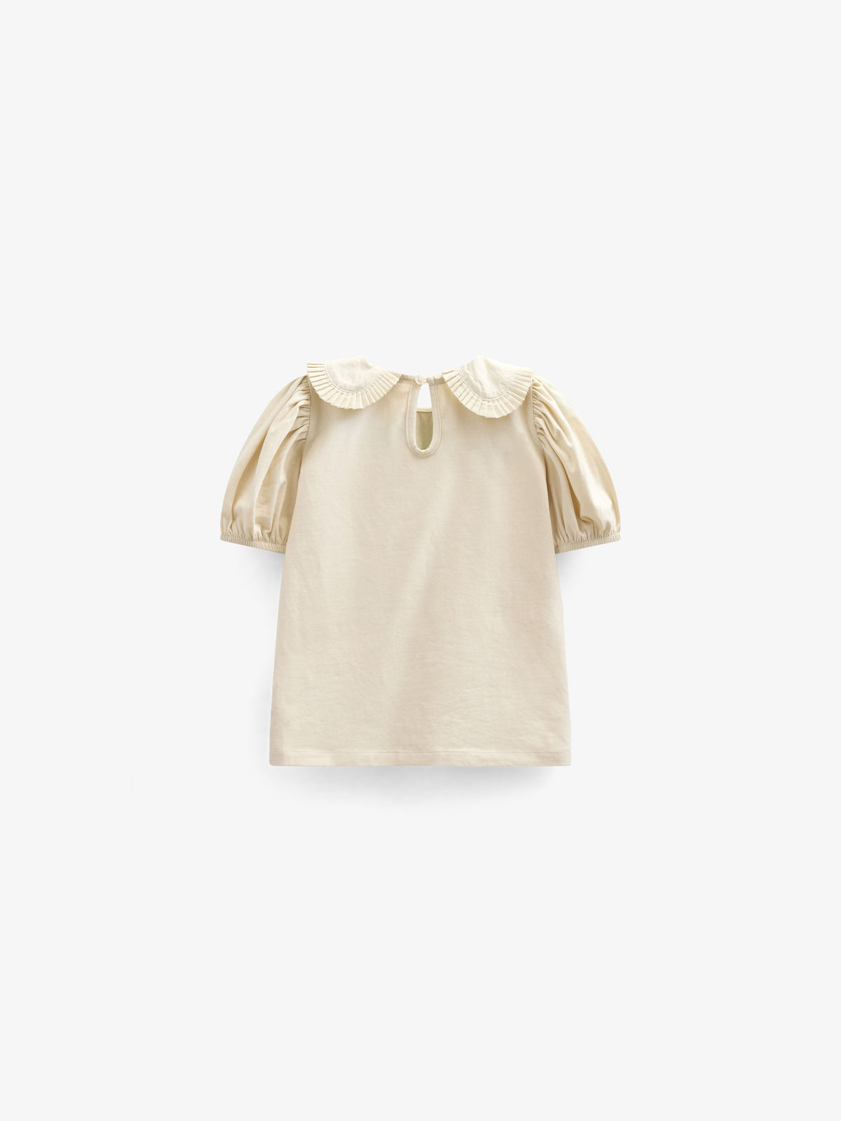 Jerseybluse med krave - Kids - Offwhite | 101277 Nini