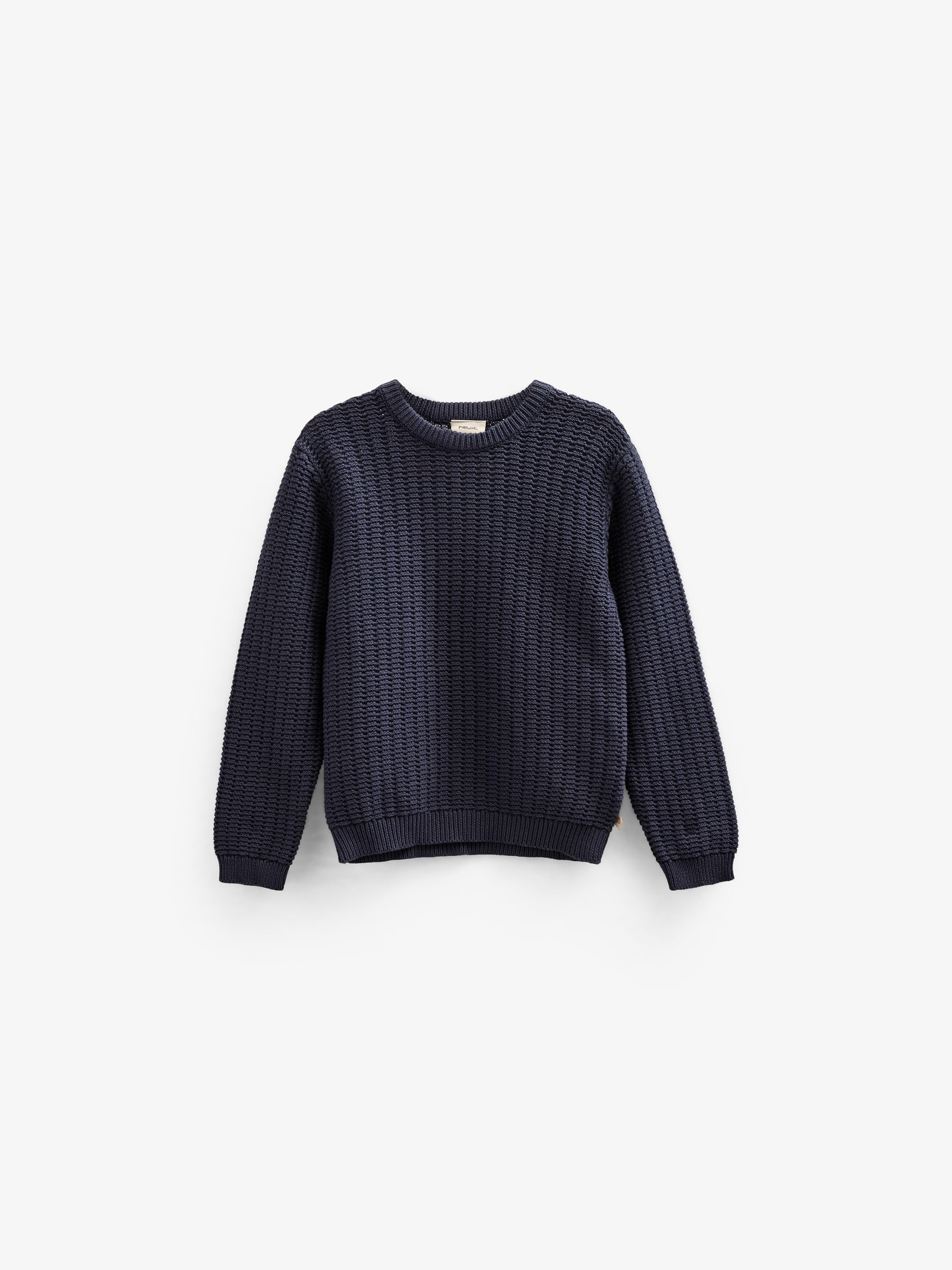 Ensfarvet strik - Kids - Navy | 101281 Brady
