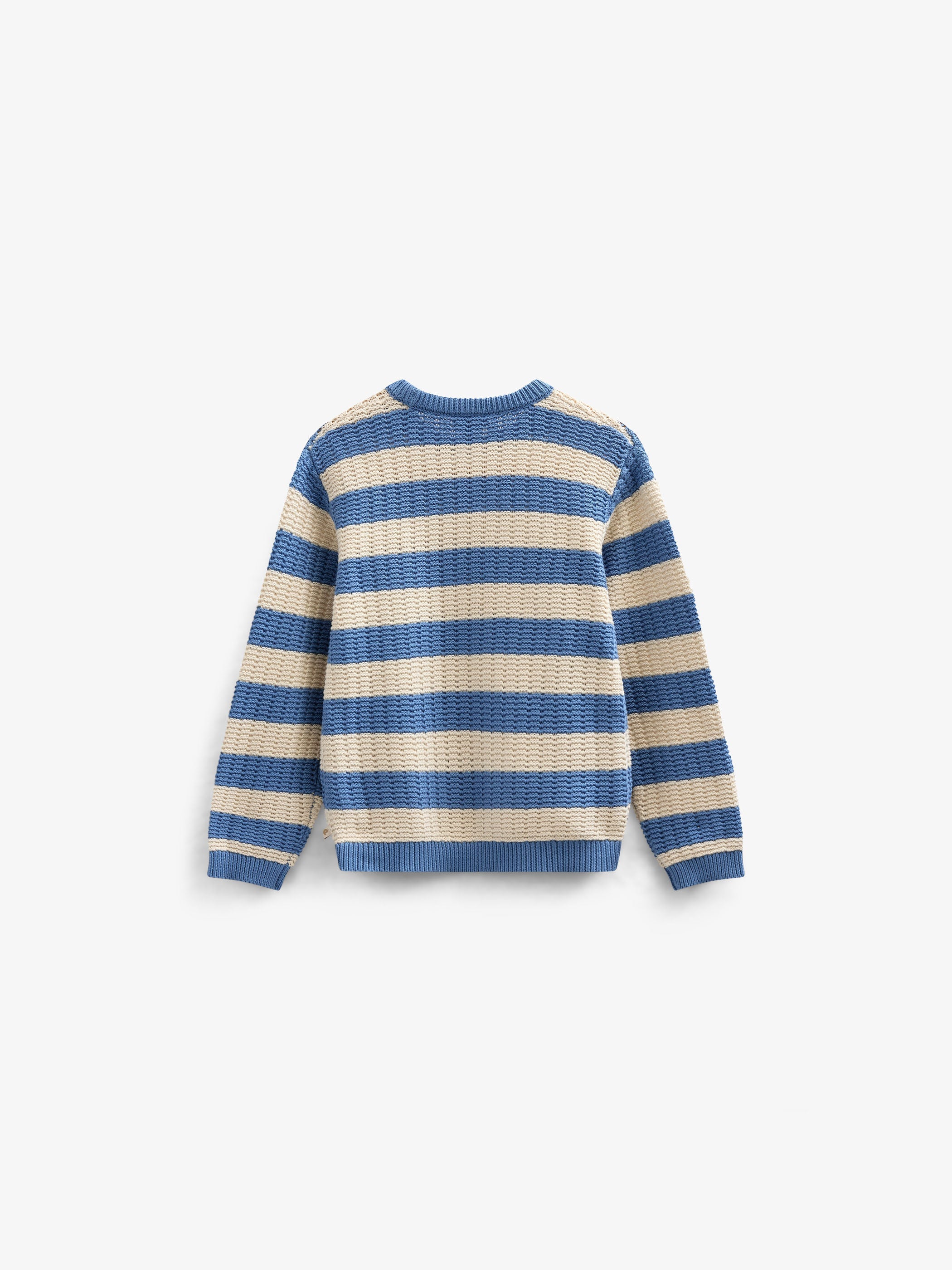Stribet strik - Kids - Dusty Blue/Offwhite | 101283 Brady