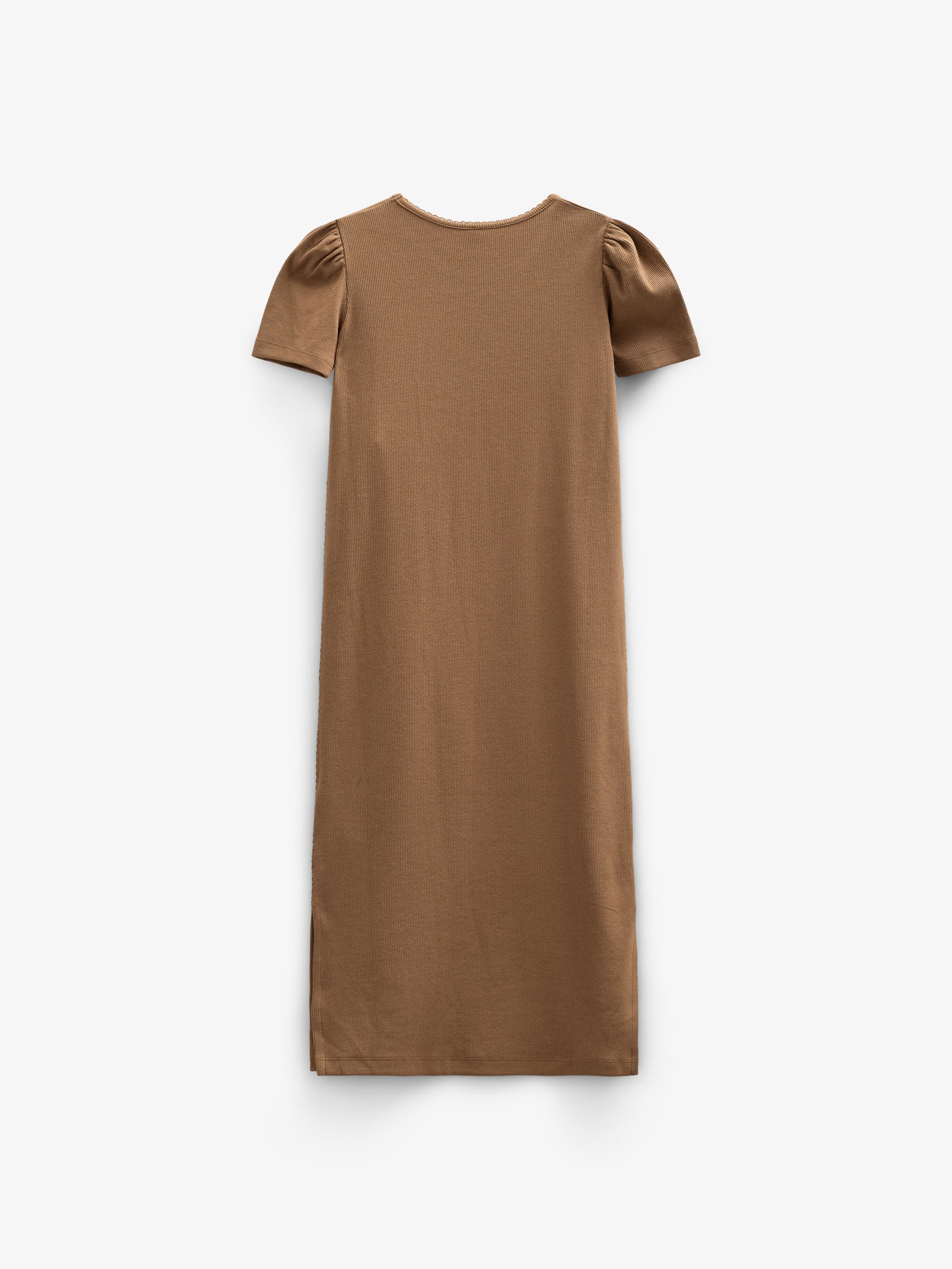 Lang T-shirt-kjole i modalrib - Tween - Coconut | 101294 Lottie