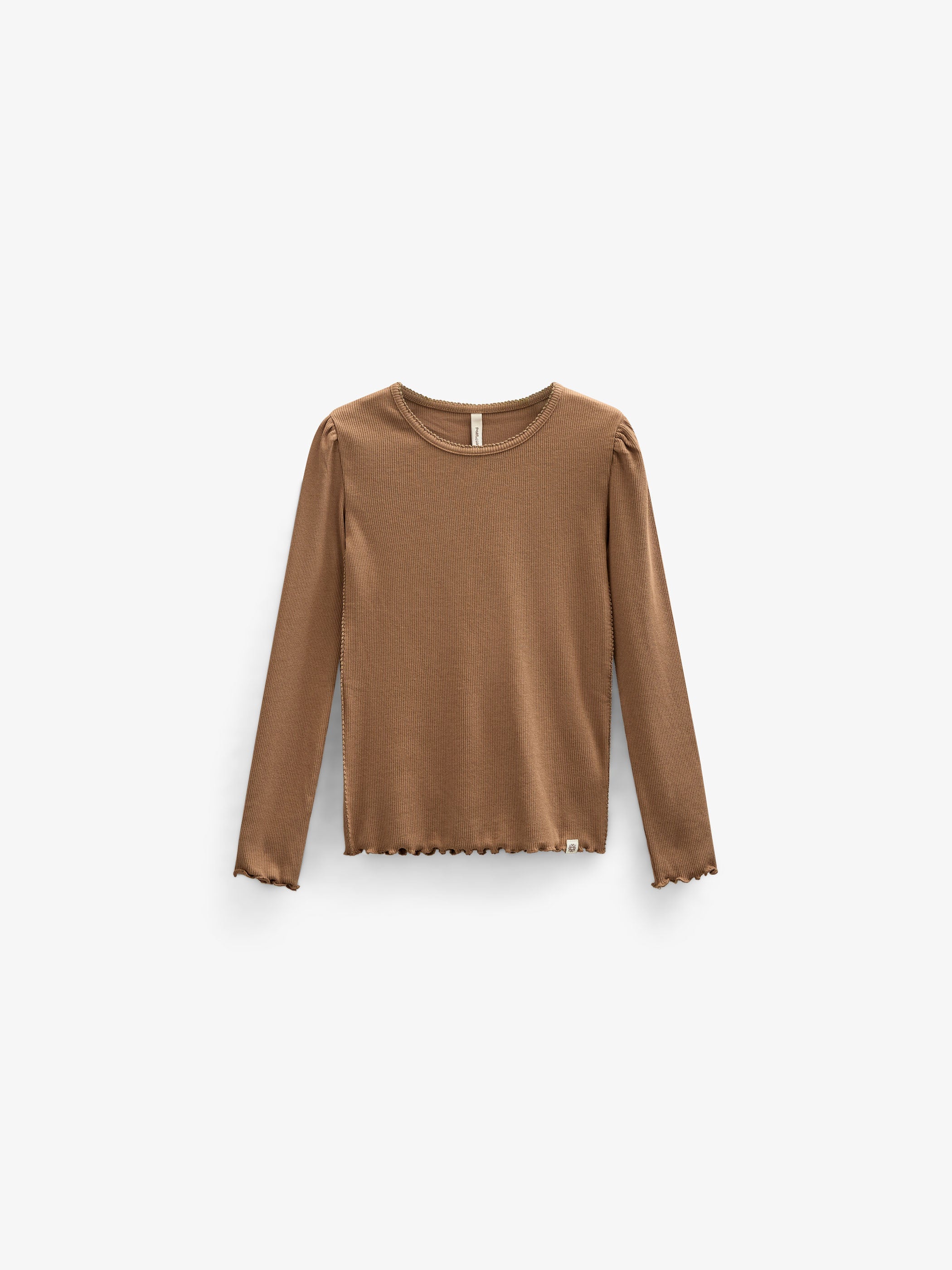 Langærmet T-shirt i modalrib - Tween - Coconut | 101309 Lottie