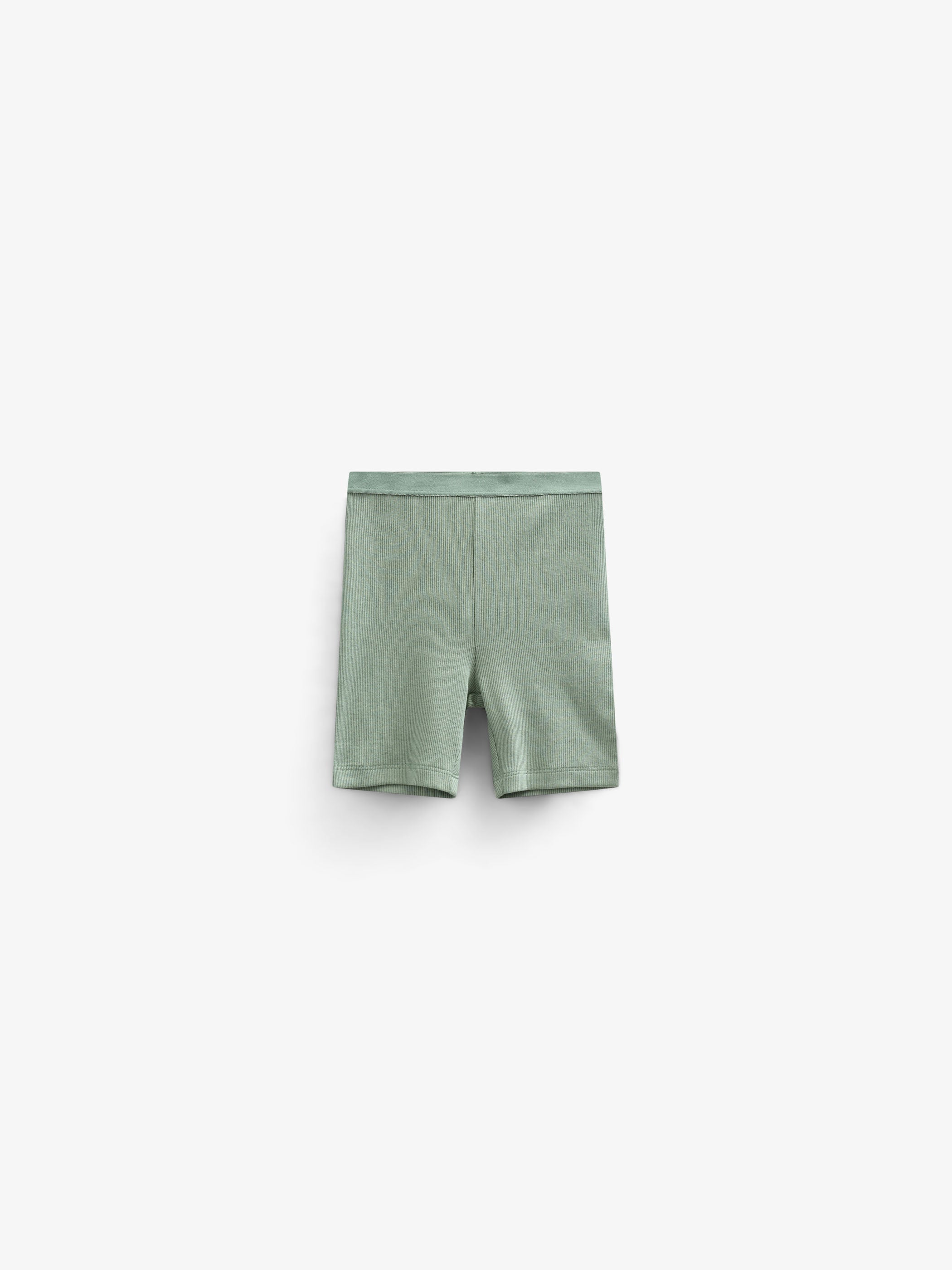 Korte tights i modalrib - Kids - Dusty Green | 101318 Lottie