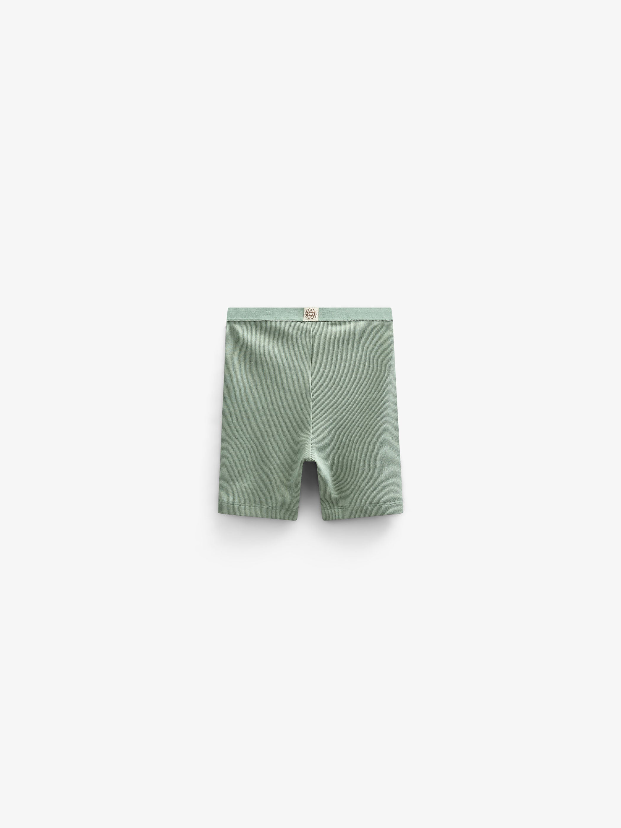 Korte tights i modalrib - Tween - Dusty Green | 101319 Lottie