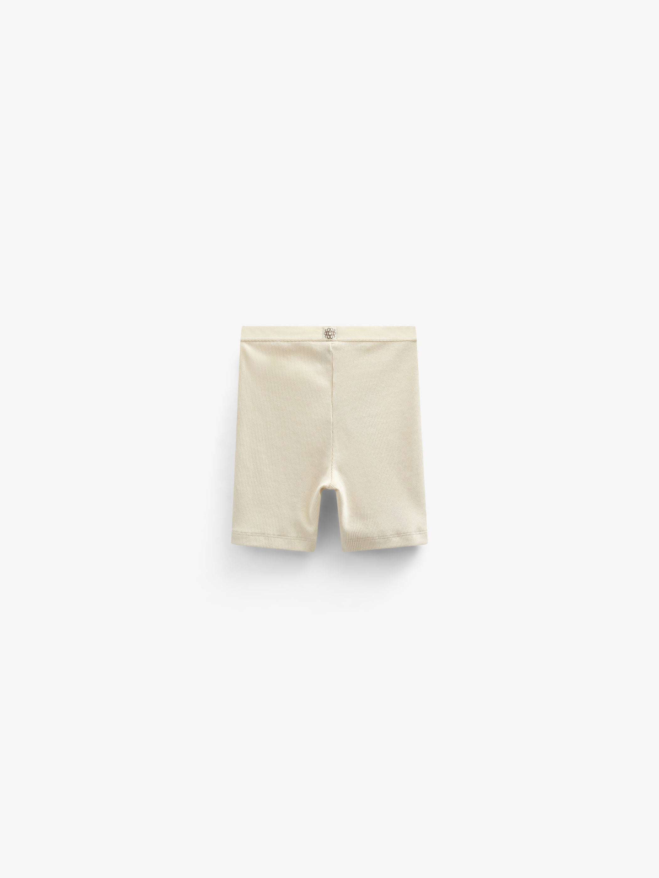 Korte tights i modalrib - Kids - Offwhite | 101320 Lottie