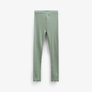 Leggings i modalrib - Tween - Dusty Green | 101327 Lottie