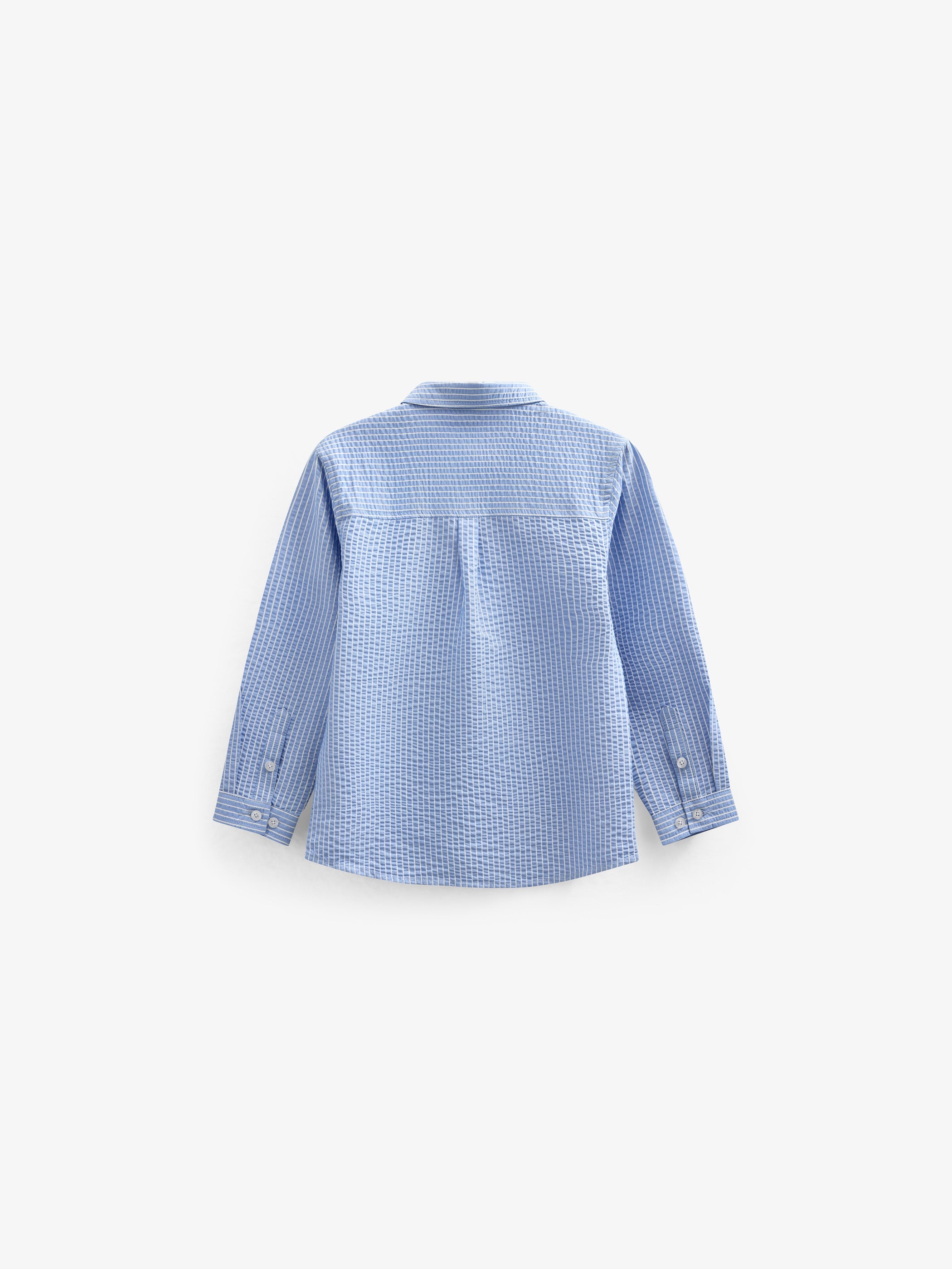 Stribet seersucker skjorte - Tween - Blue Stripe | 101347 Patrick