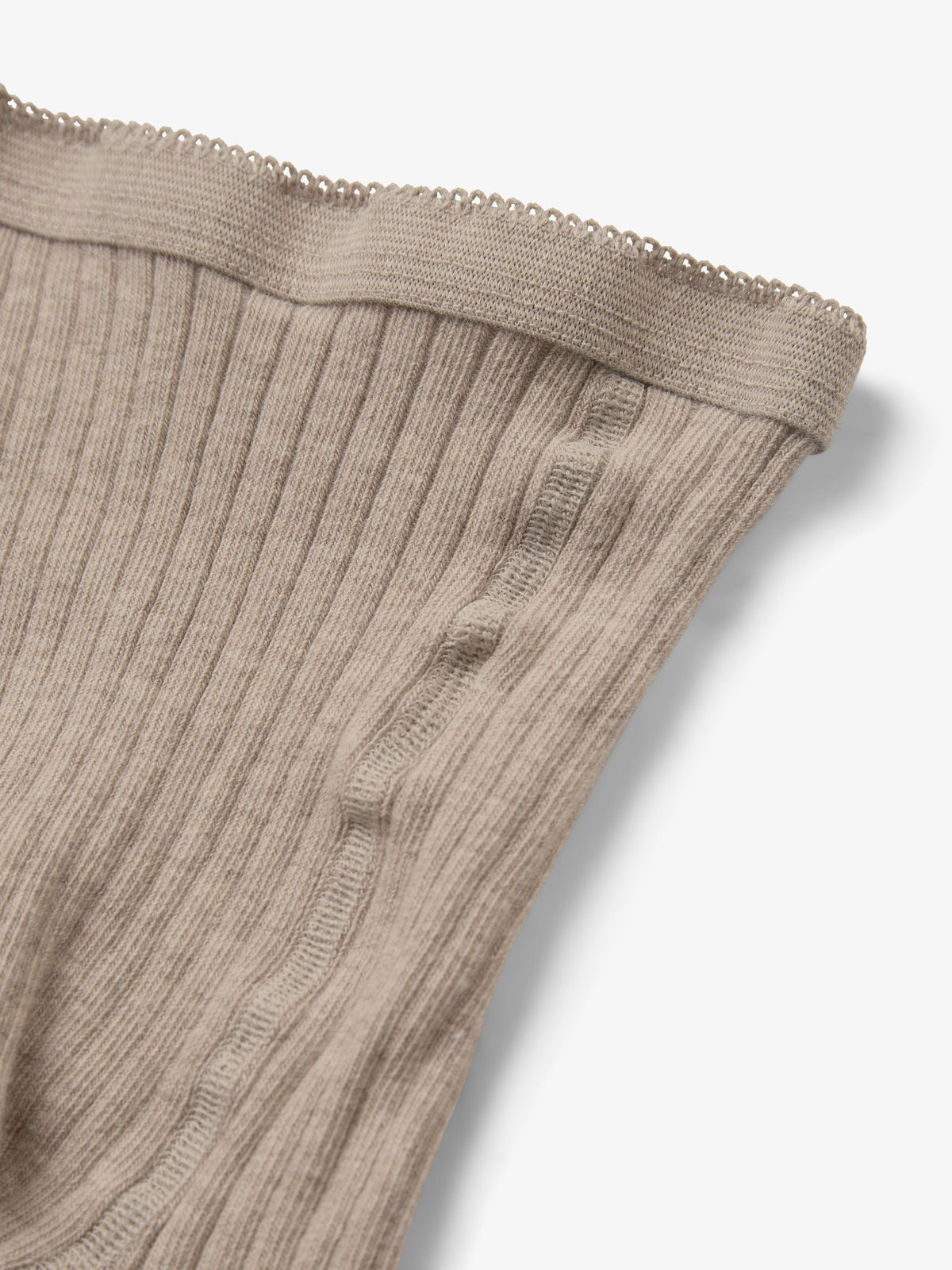MP Ribstrikkede bomuldsstrømpebukser - Tween - Light Brown Melange | 101396 MP Cotton Rib Tights