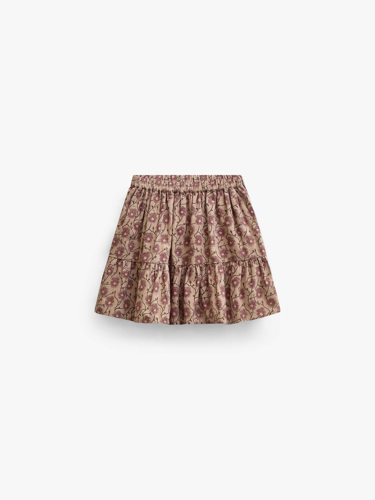 Blomstret bomuldsnederdel Kids - Rose/Bordeaux | 101429 Nova