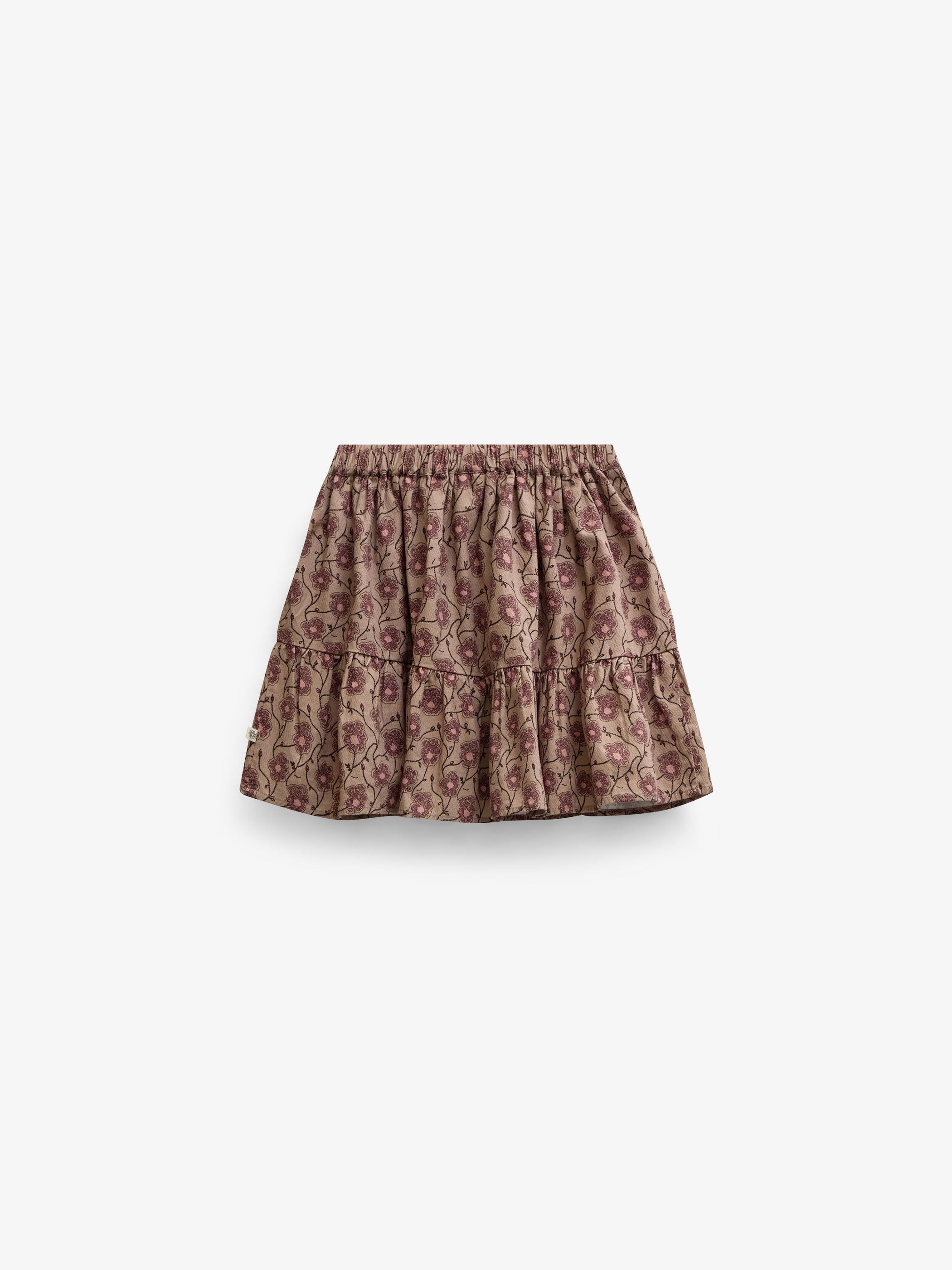 Blomstret bomuldsnederdel Tween - Rose/Bordeaux | 101430 Nova