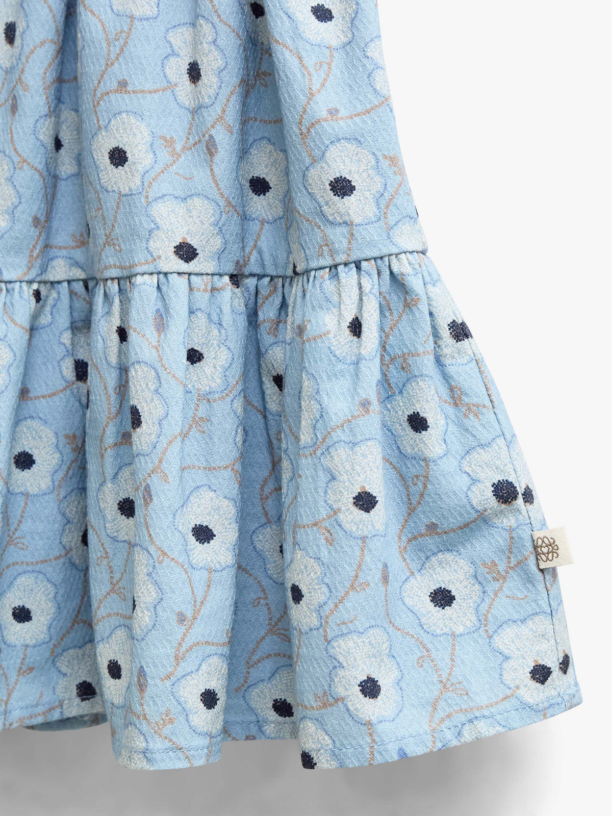 Blomstret bomuldsnederdel Tween - Blue/Brown | 101432 Nova