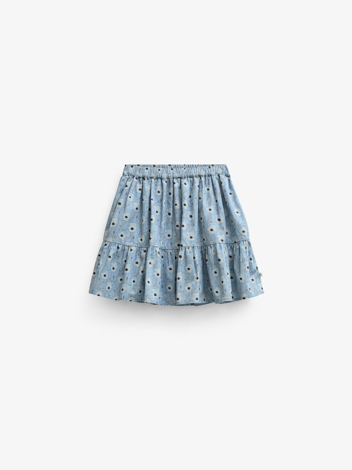 Blomstret bomuldsnederdel Kids - Blue/Brown | 101431 Nova