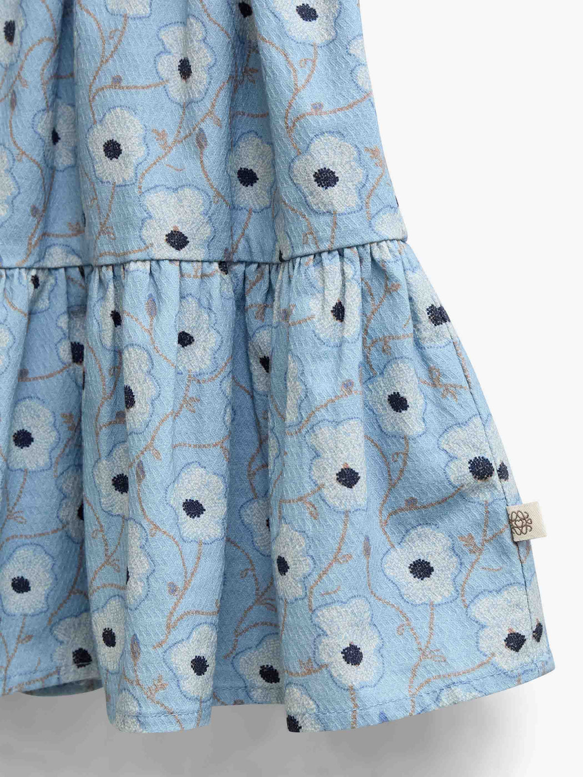 Blomstret bomuldsnederdel Tween - Blue/Brown | 101432 Nova