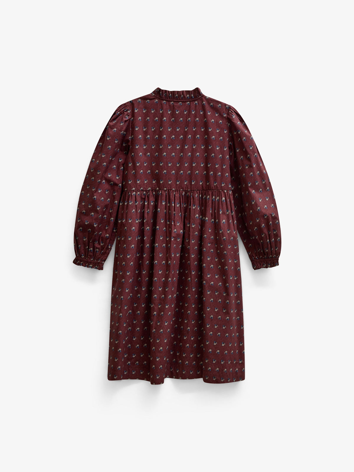 Poplin-kjole med stolpelukning Tween - Bordeaux Flowerprint | 101439 Julia