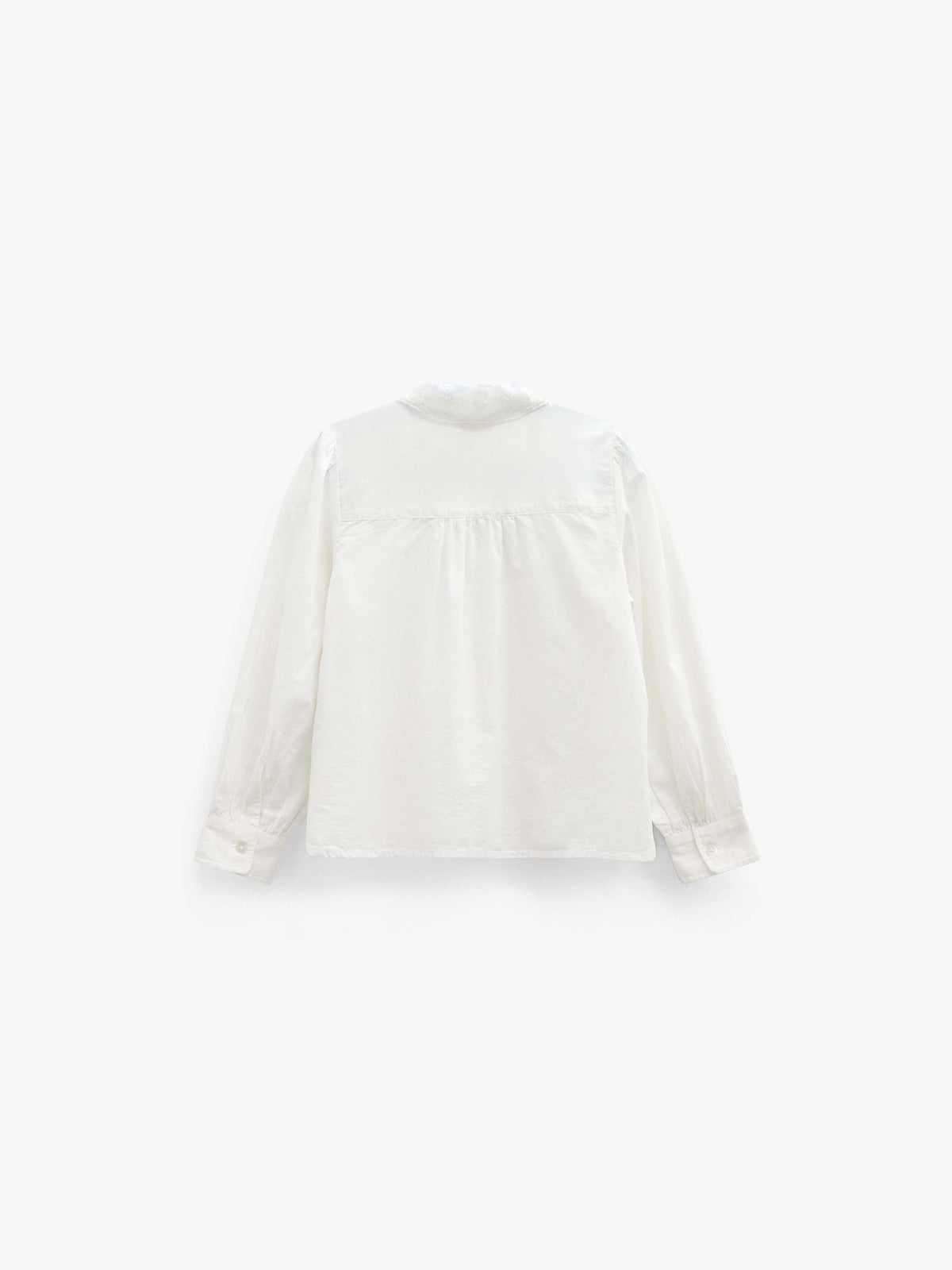 Bomuldsskjorte med blondekrave Tween - Offwhite | 101460 Holly