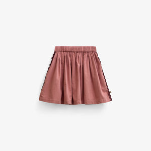 Fløjlsnederdel med zig-zag bånd Kids - Dusty Rose | 101479 Sille