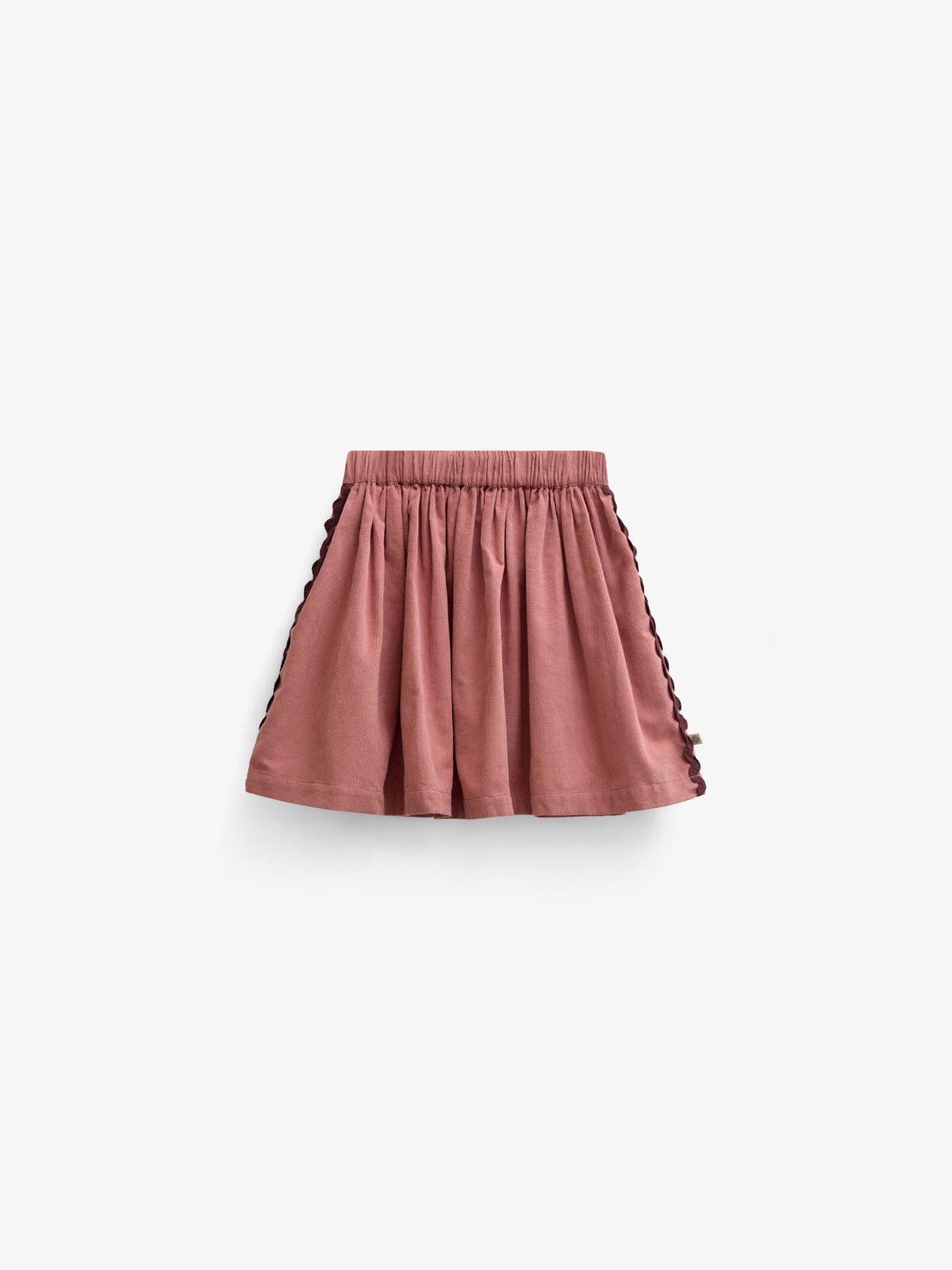 Fløjlsnederdel med zig-zag bånd Kids - Dusty Rose | 101479 Sille
