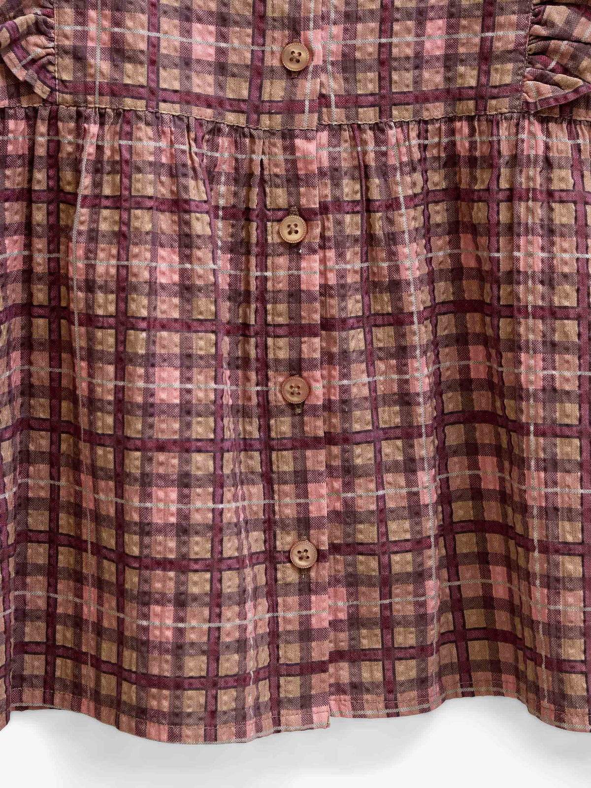 Ternet bomuldsbluse med flæser Tween - Rose | 101494 Penny