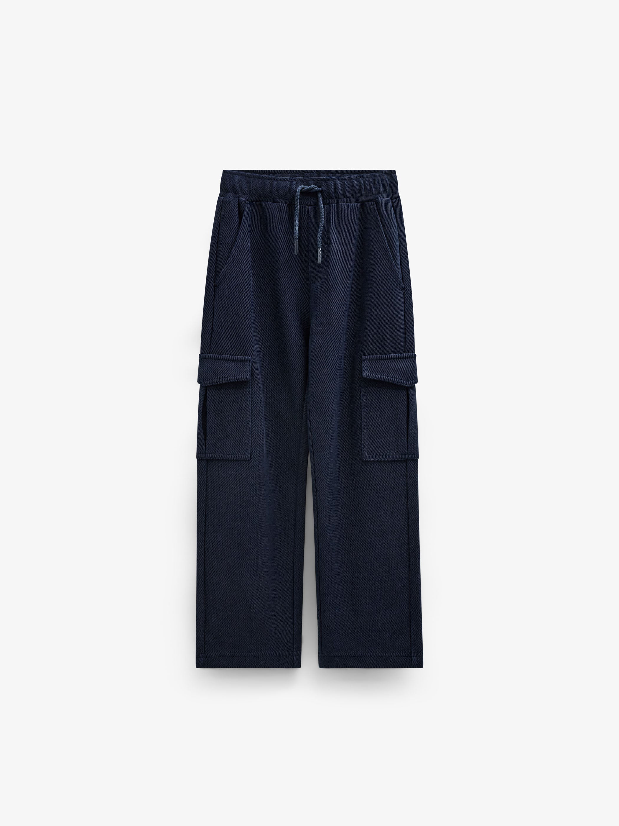 Cargo-joggingbukser i struktureret sweatkvalitet Tween - Navy | 101511 Wilder