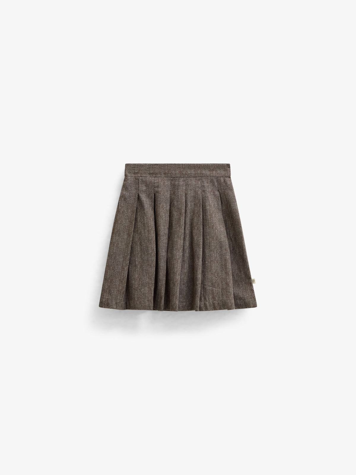 Bomuldsnederdel med sildebensmønster Tween - Dark Brown | 101521 Susse
