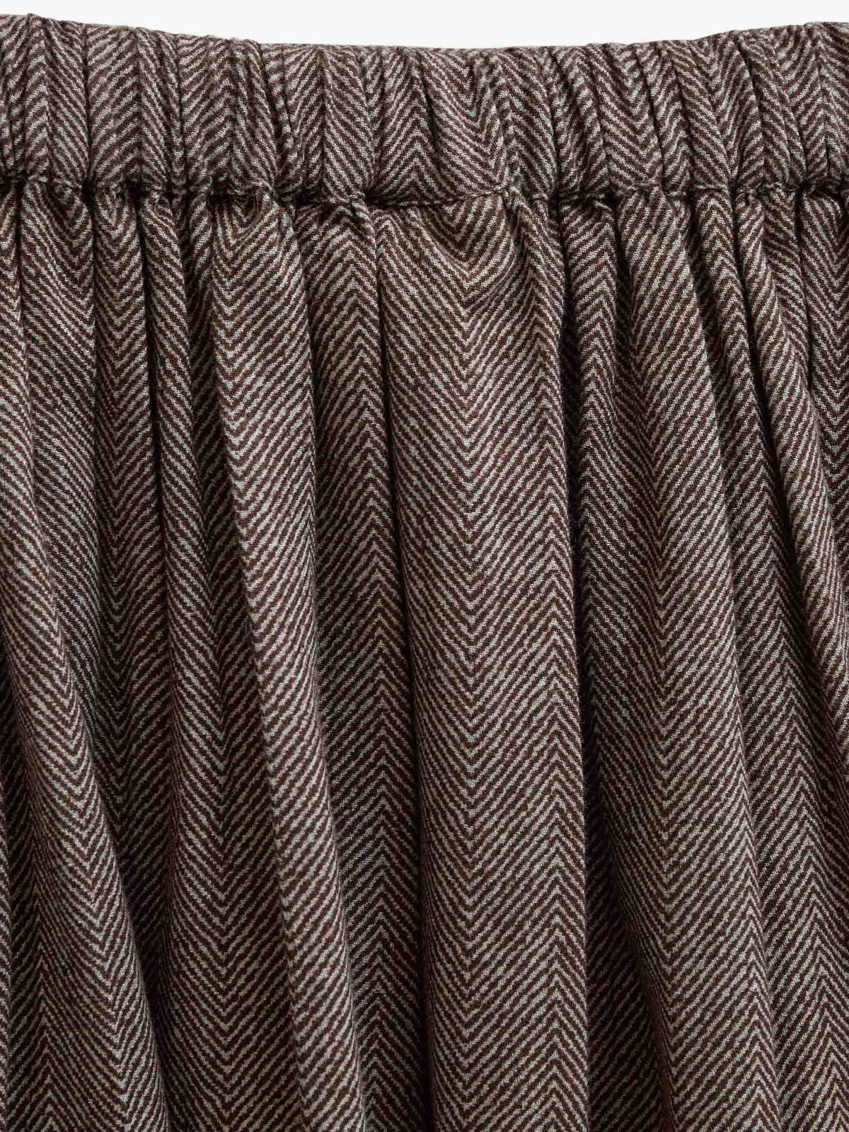 Bomuldsnederdel med sildebensmønster Tween - Dark Brown | 101521 Susse