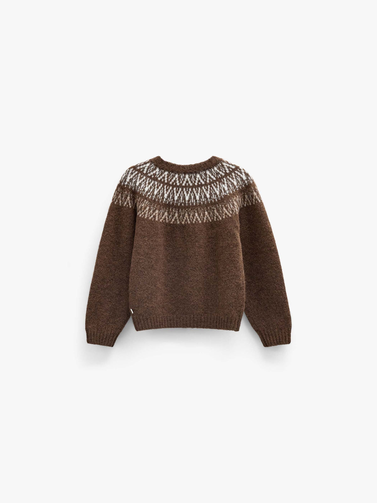 Jacquardstrikket cardigan Kids - Brown | 101523 Daniella