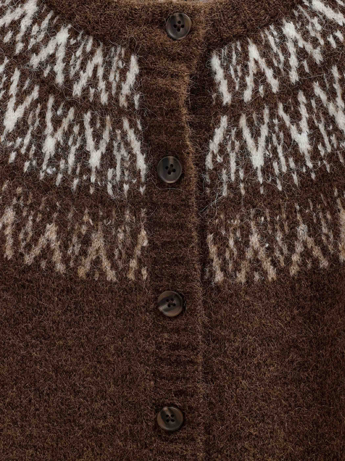 Jacquardstrikket cardigan Kids - Brown | 101523 Daniella