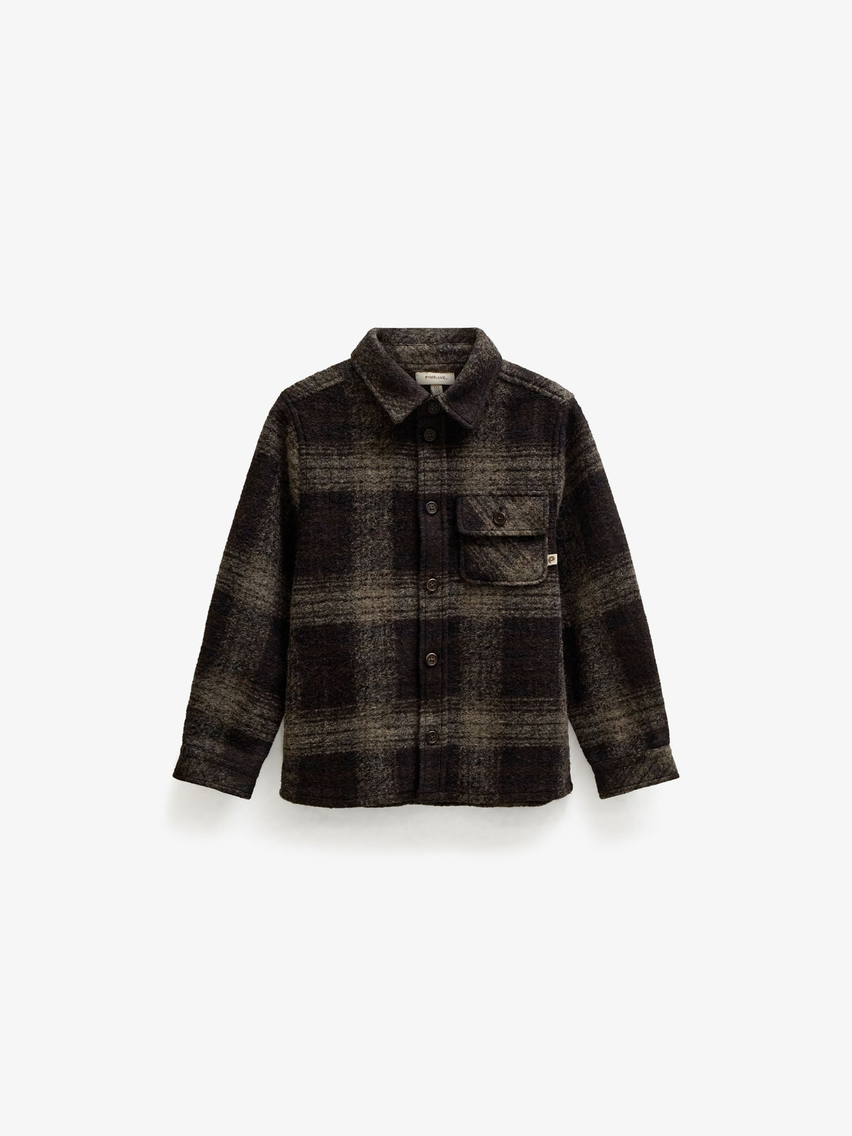 Ternet overshirt i børstet uldblanding Tween - Brown Check | 101526 Daxton