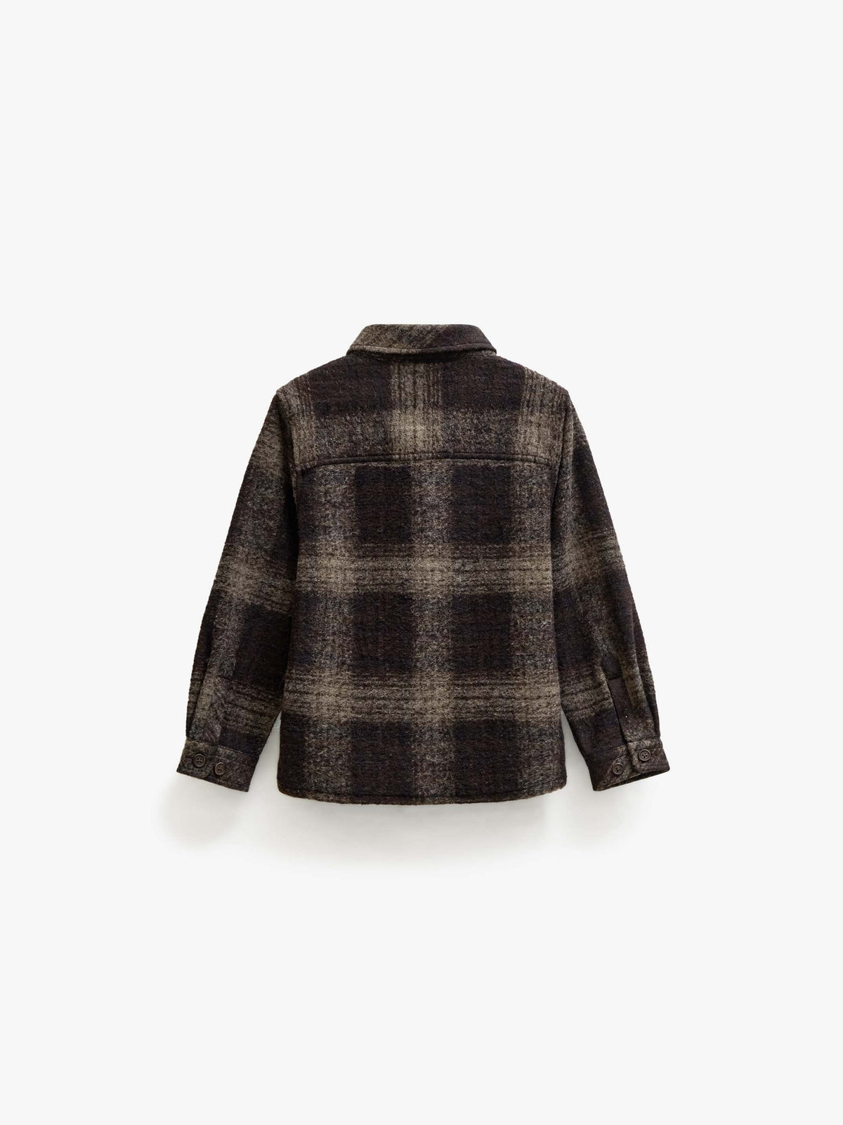 Ternet overshirt i børstet uldblanding Tween - Brown Check | 101526 Daxton