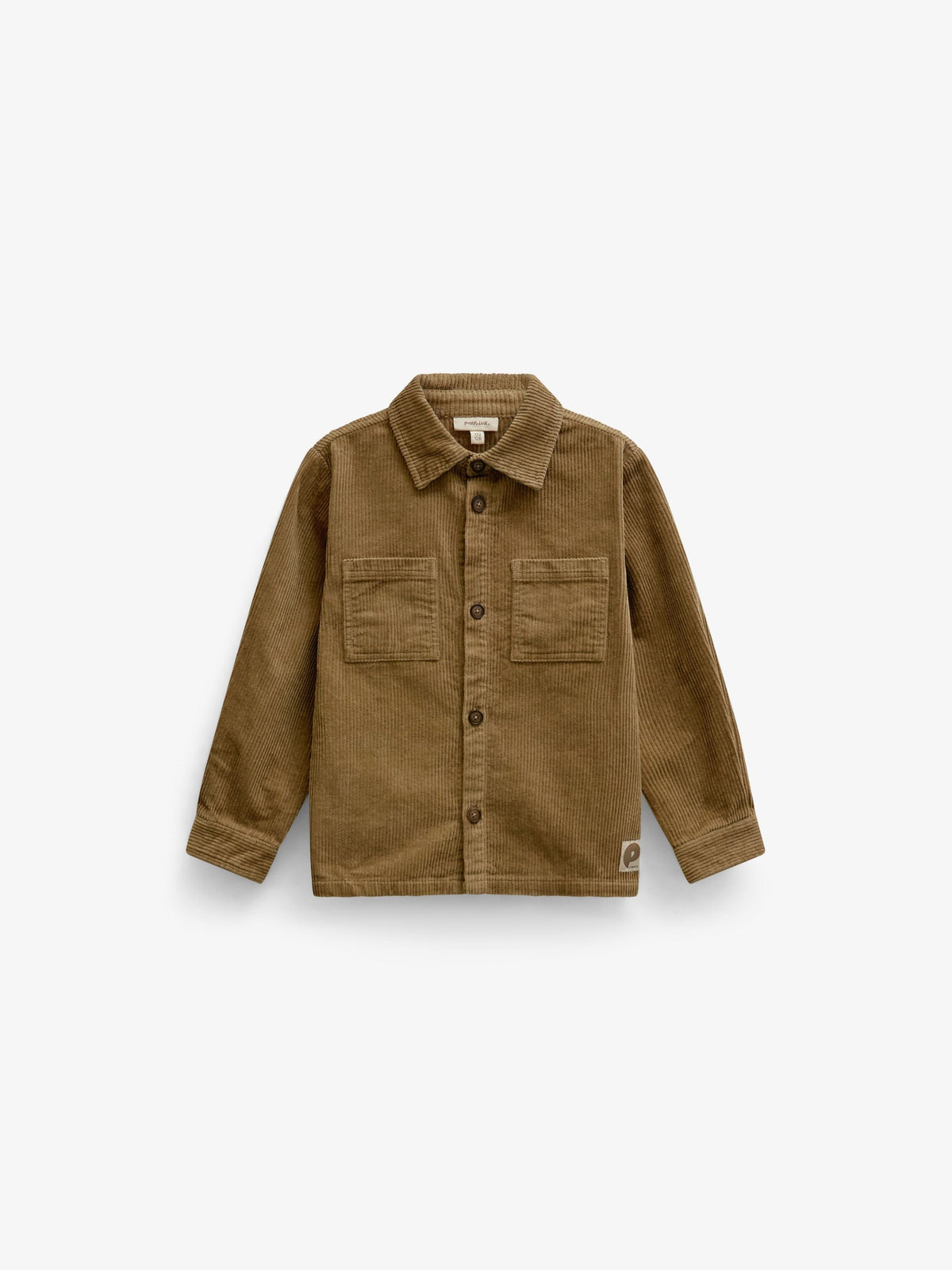 Fløjls-overshirt med påsatte lommer Kids - Khaki | 101539 Reed
