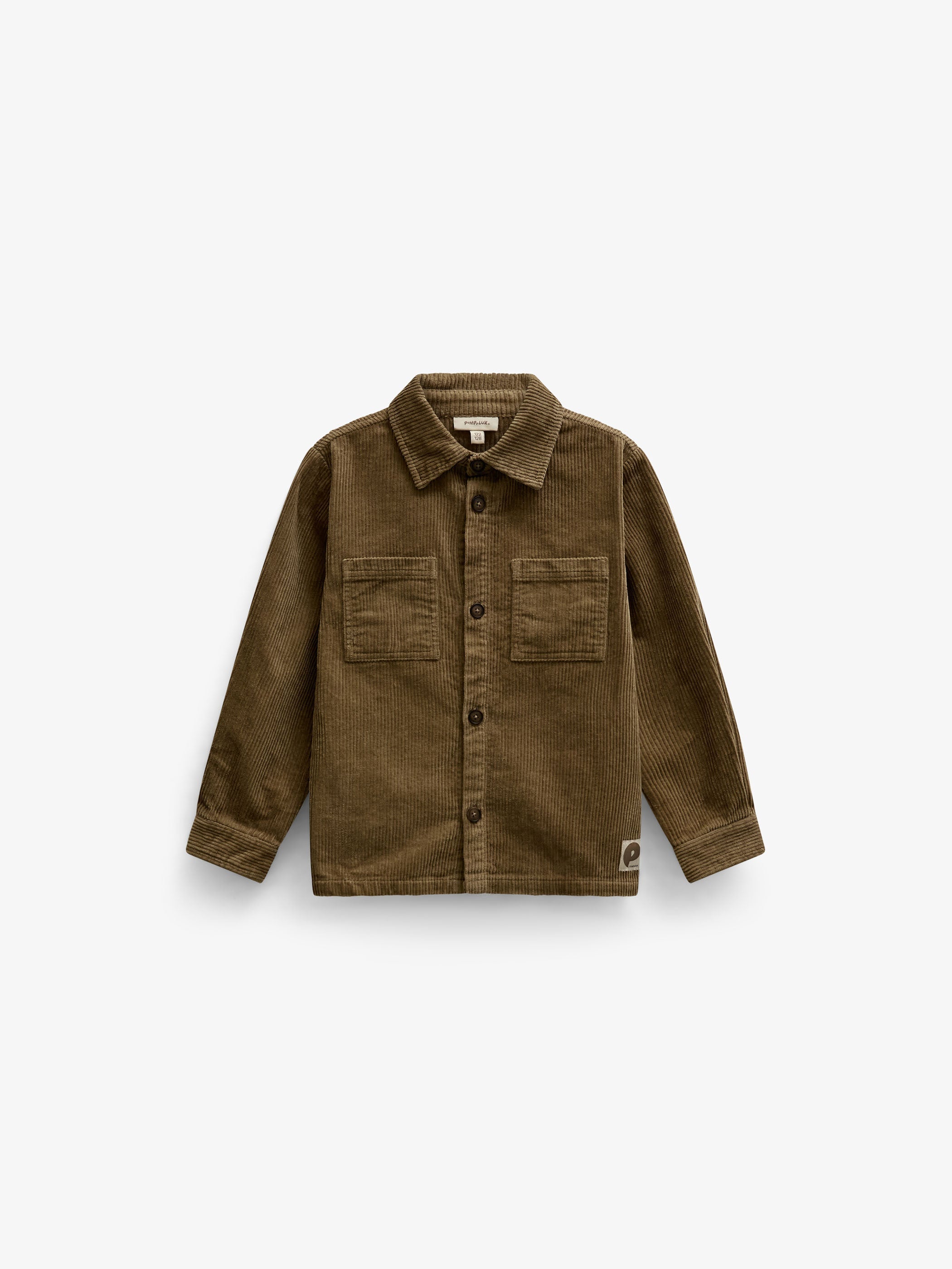 Fløjls-overshirt med påsatte lommer Kids - Khaki | 101539 Reed
