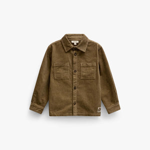 Fløjls-overshirt med påsatte lommer Tween - Khaki | 101540 Reed