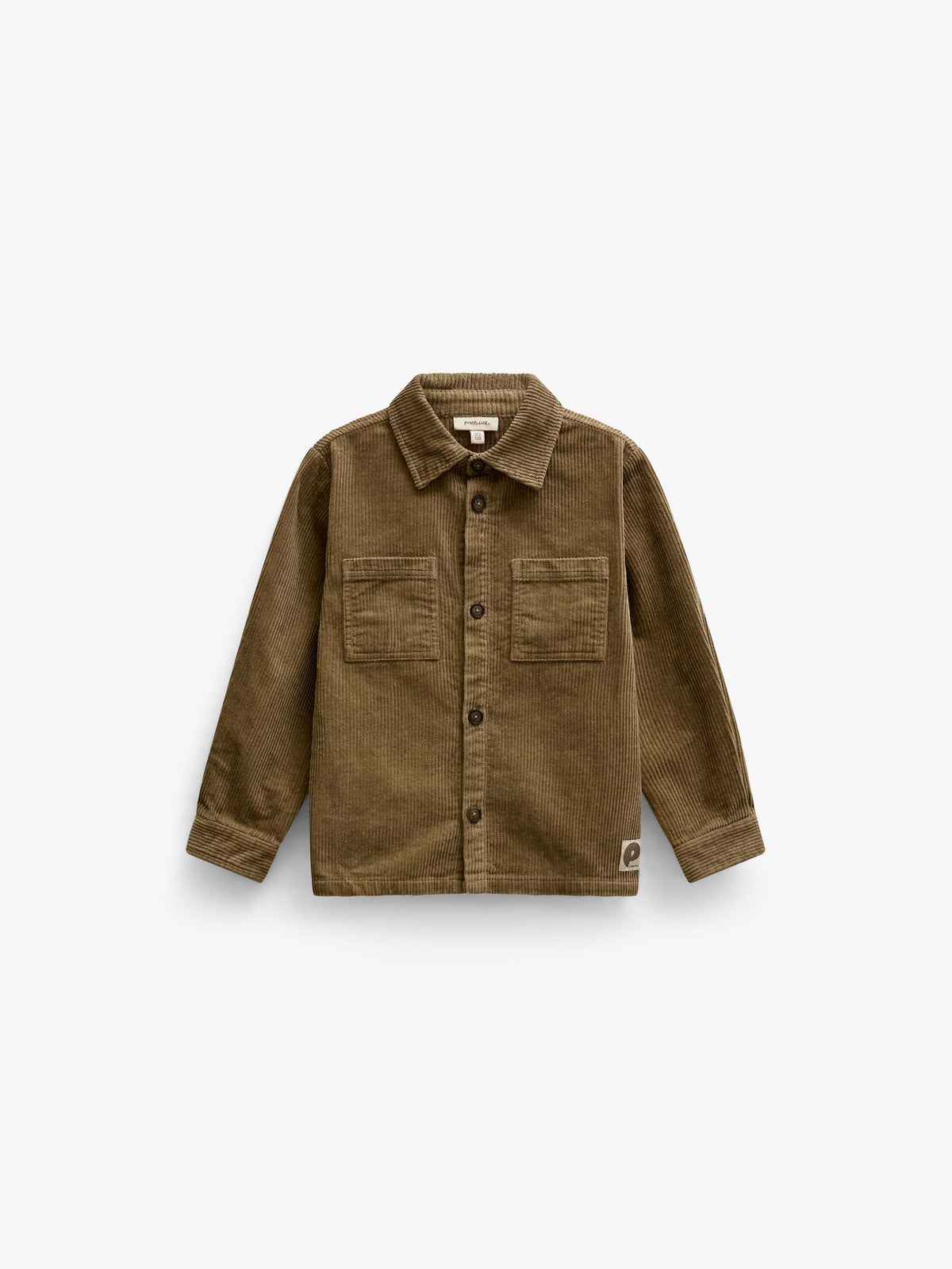 Fløjls-overshirt med påsatte lommer Kids - Khaki | 101539 Reed