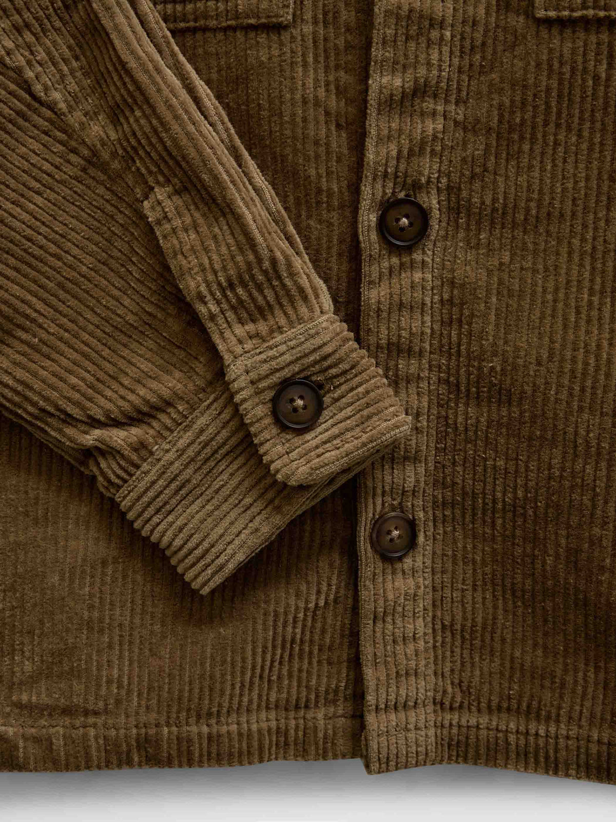 Fløjls-overshirt med påsatte lommer Tween - Khaki | 101540 Reed