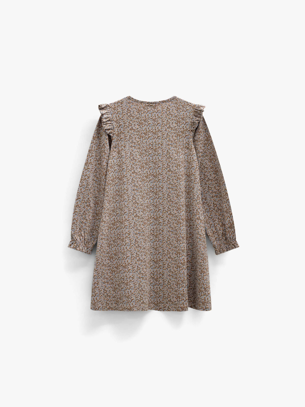 Småblomstret jerseykjole Tween - Blue/Brown | 101554 Heidi