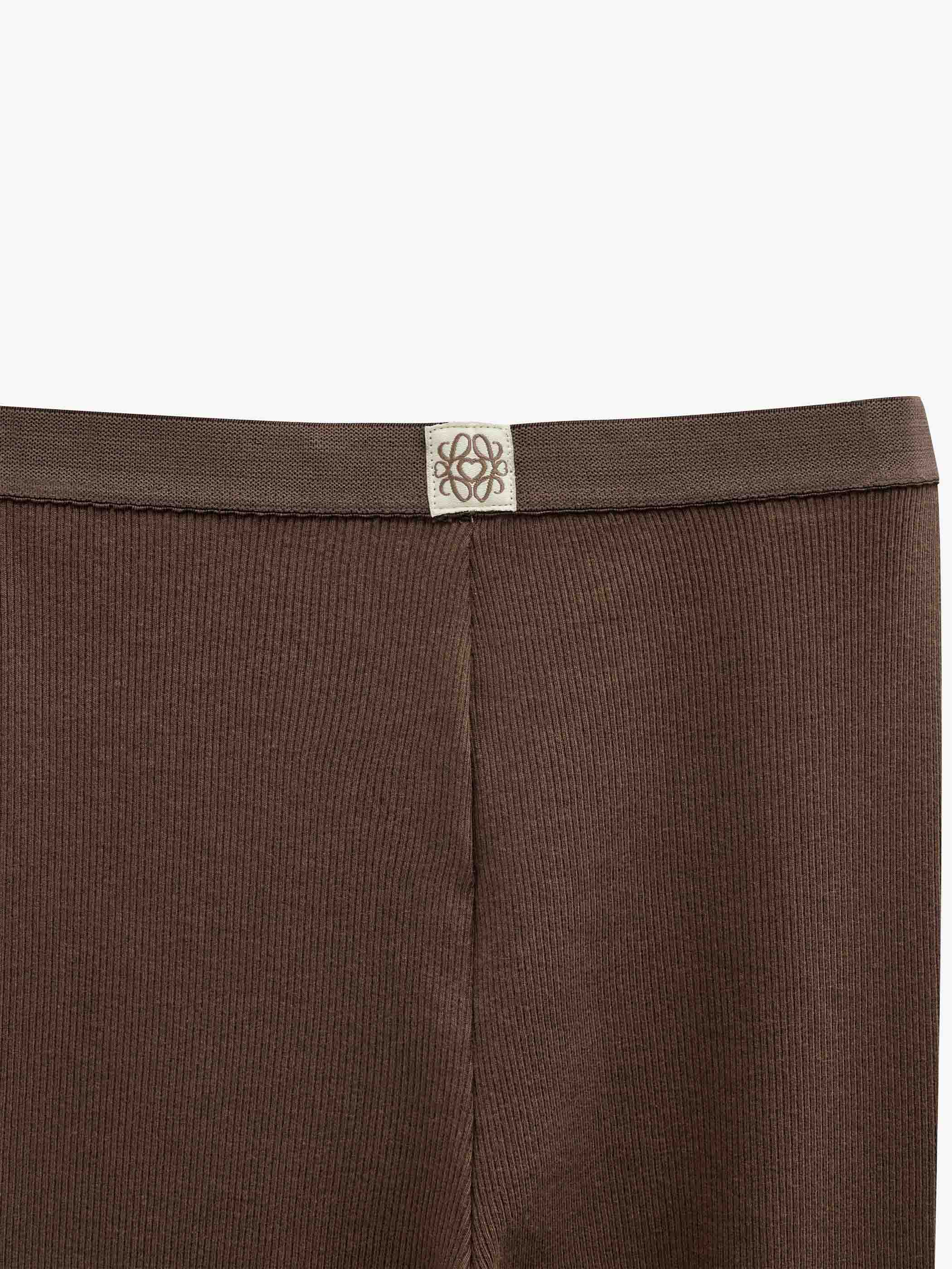 Ribbede leggings i modalblanding Kids - Brown | 101565 Lottie