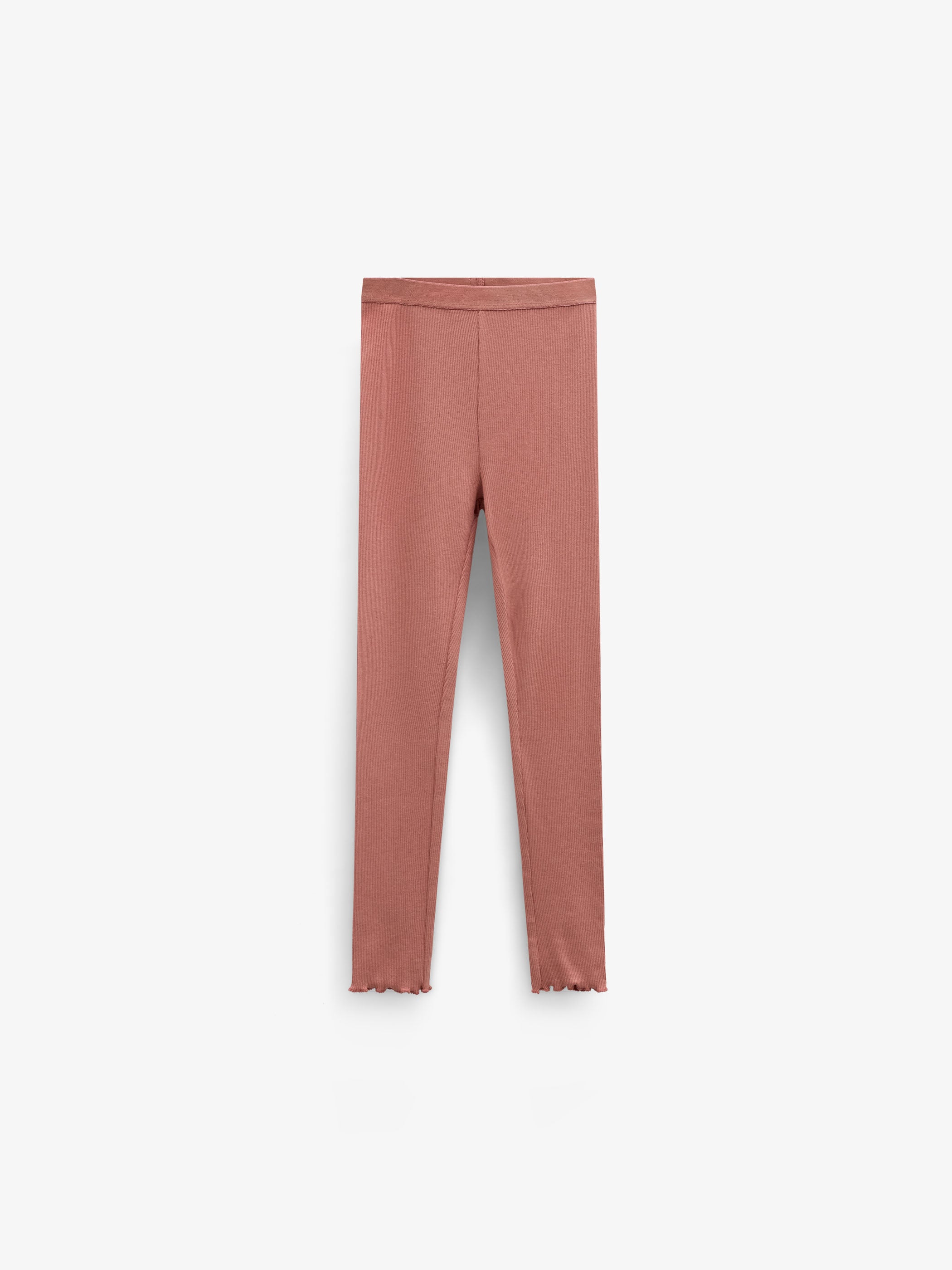Ribbede leggings i modalblanding Tween - Dusty Rose | 101568 Lottie