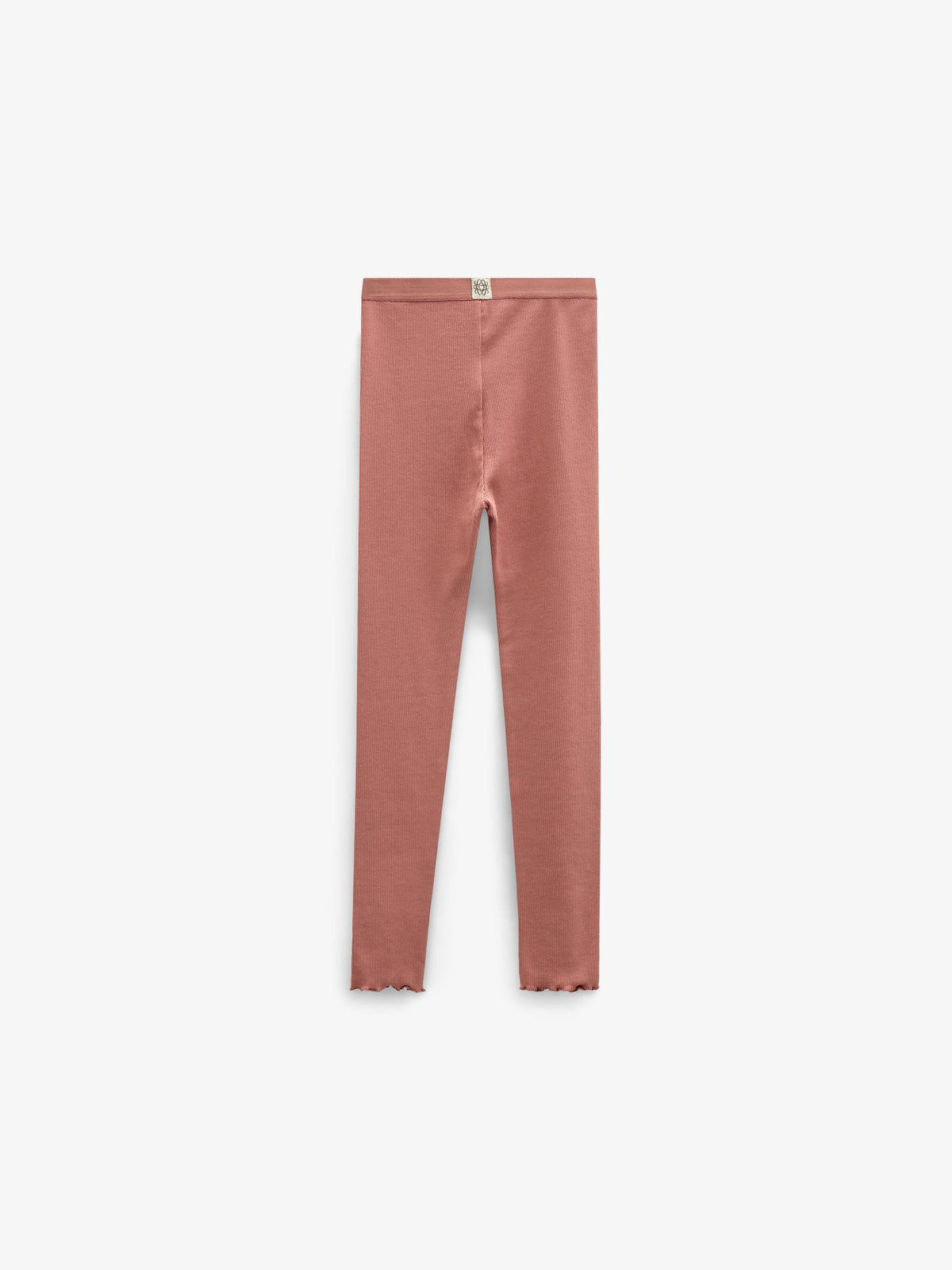 Ribbede leggings i modalblanding Tween - Dusty Rose | 101568 Lottie