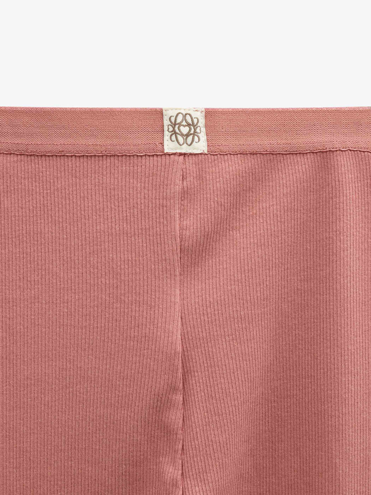 Ribbede leggings i modalblanding Kids - Dusty Rose | 101567 Lottie
