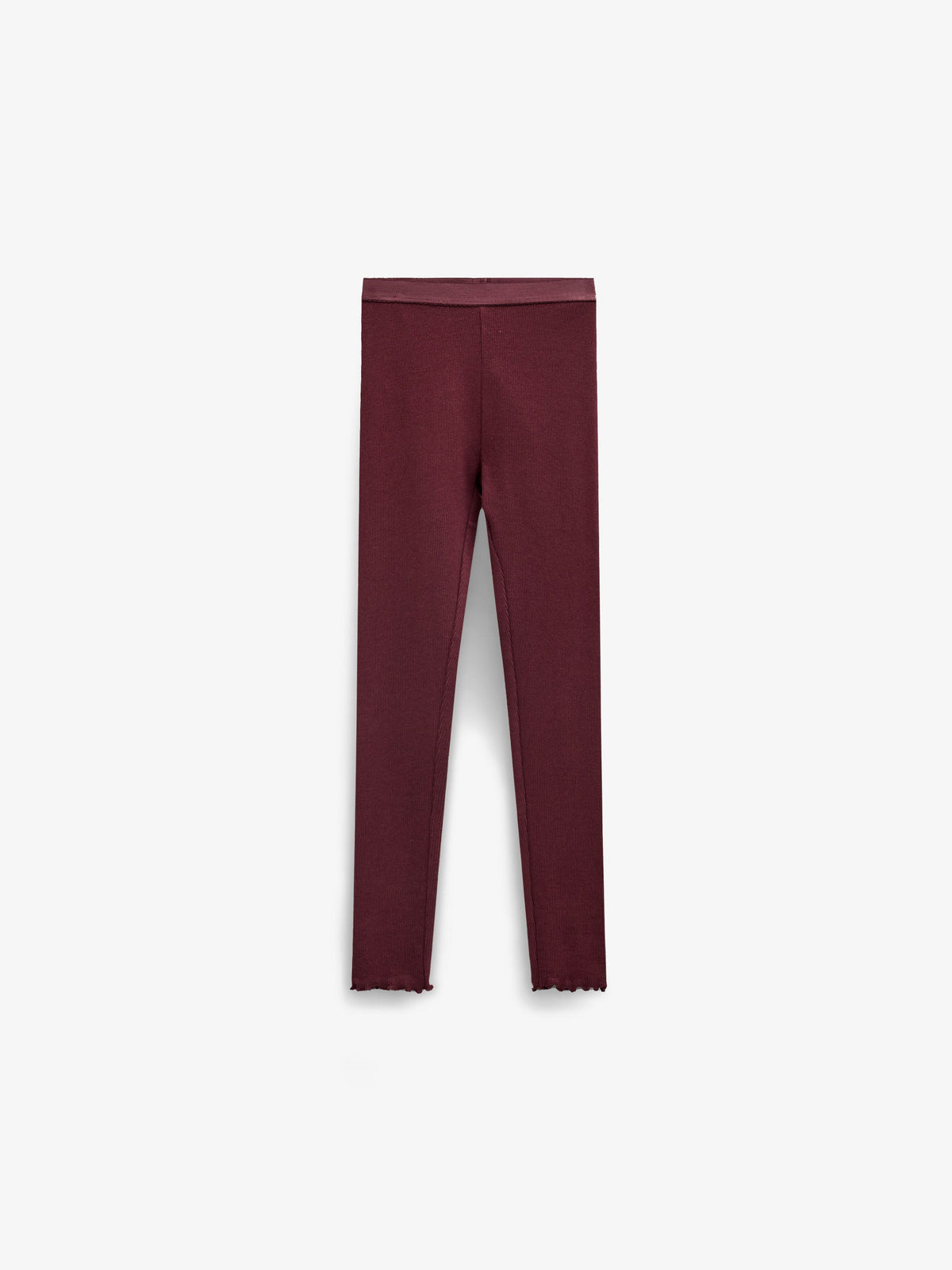 Ribbede leggings i modalblanding Kids - Bordeaux | 101569 Lottie