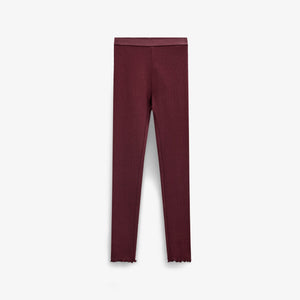 Ribbede leggings i modalblanding Tween - Bordeaux | 101570 Lottie
