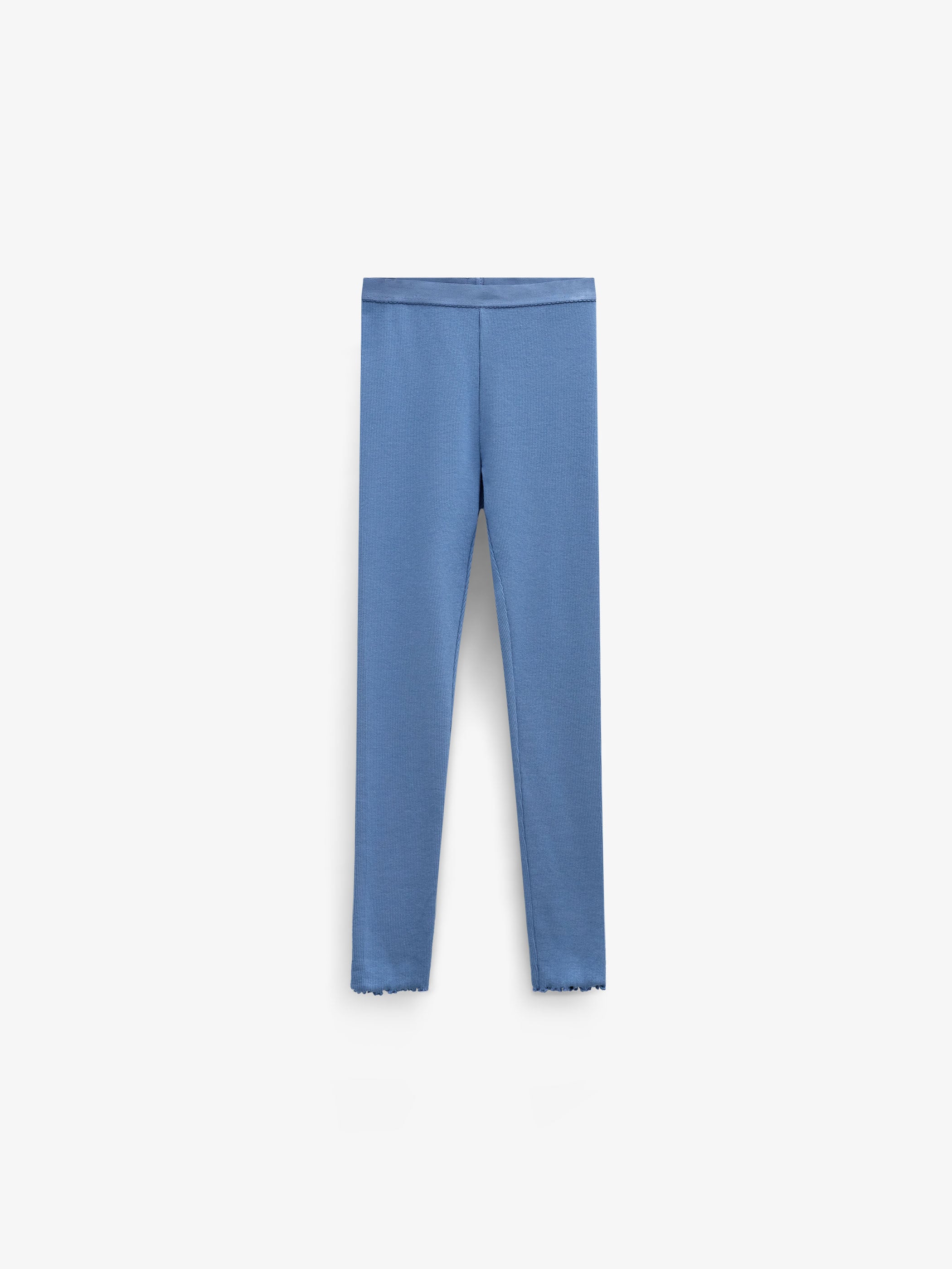 Ribbede leggings i modalblanding Tween - Dusty Blue | 101572 Lottie